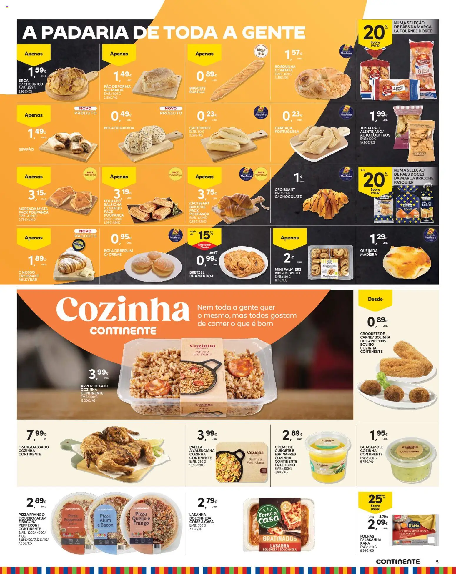 Continente Madeira │ válido de 15/09/2026 | Página: 5 | Produtos: Lasanha, Leite, Chouriço, Creme