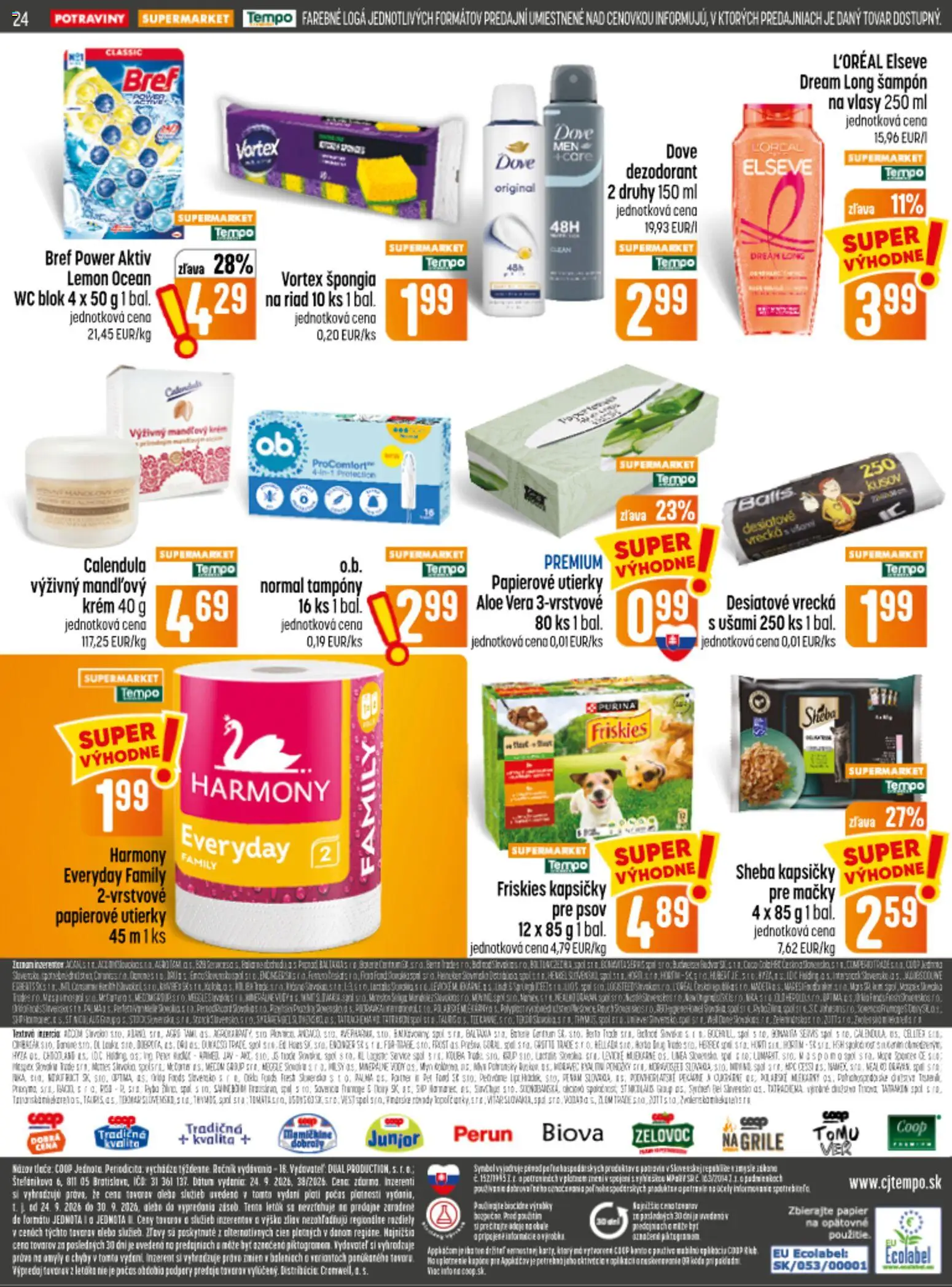 Nové COOP Jednota akcie – leták je platný od 24.09.2026 | Strana: 24