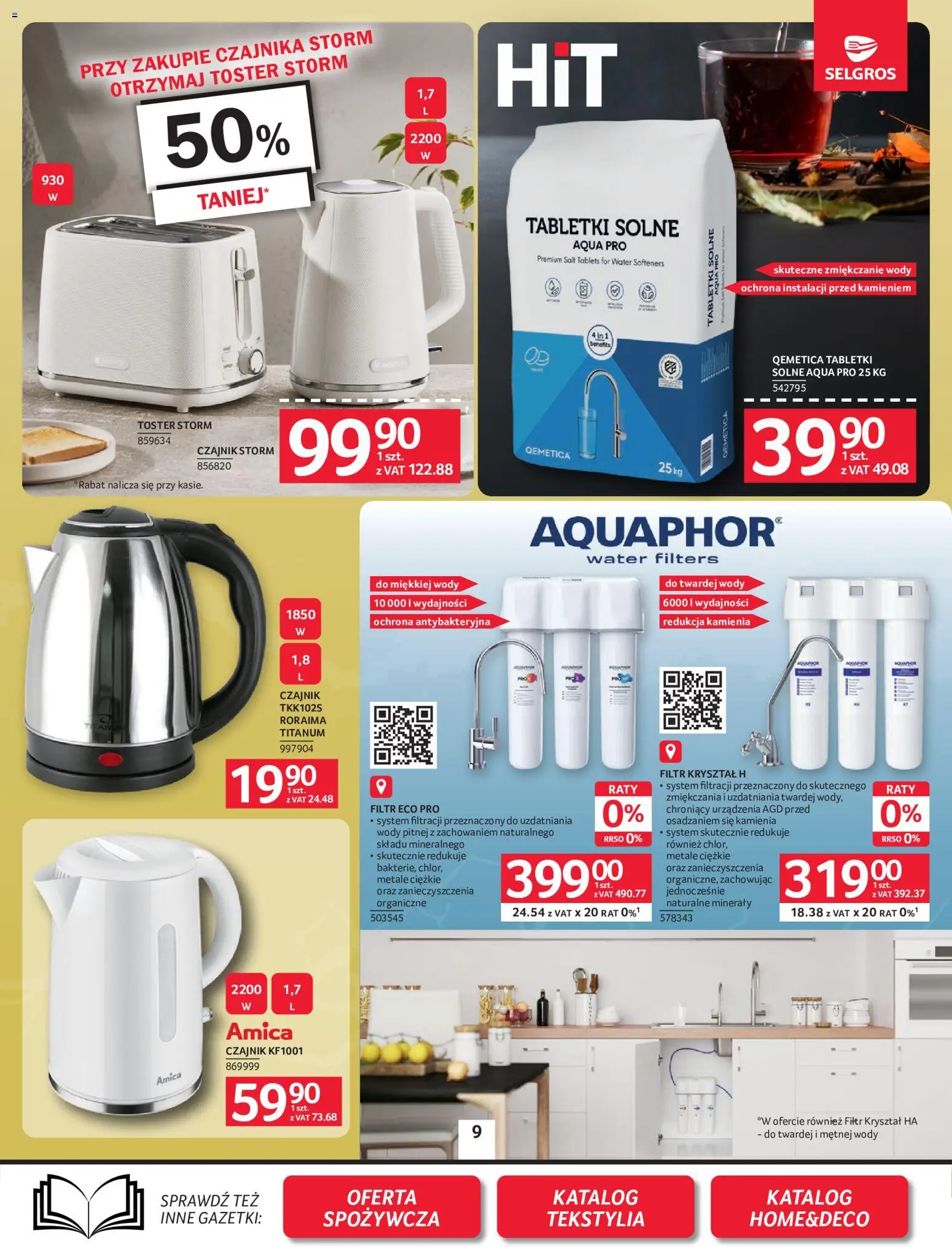 Selgros cash&carry gazetka - Oferta przemysłowa od 24.09.2026 | Strona: 11 | Produkty: Czajnik, Toster, Tekstylia