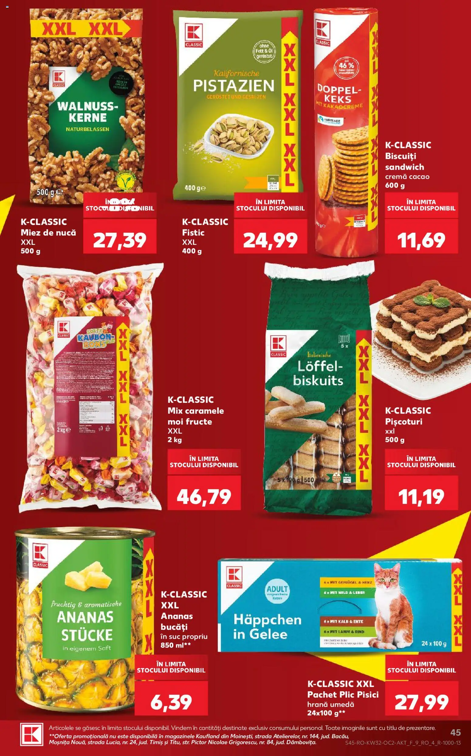 Noul catalog Kaufland – valabil de la 05.08.2026 | Pagină: 45 | Produse: Suc, Cacao, Fructe, Caramele