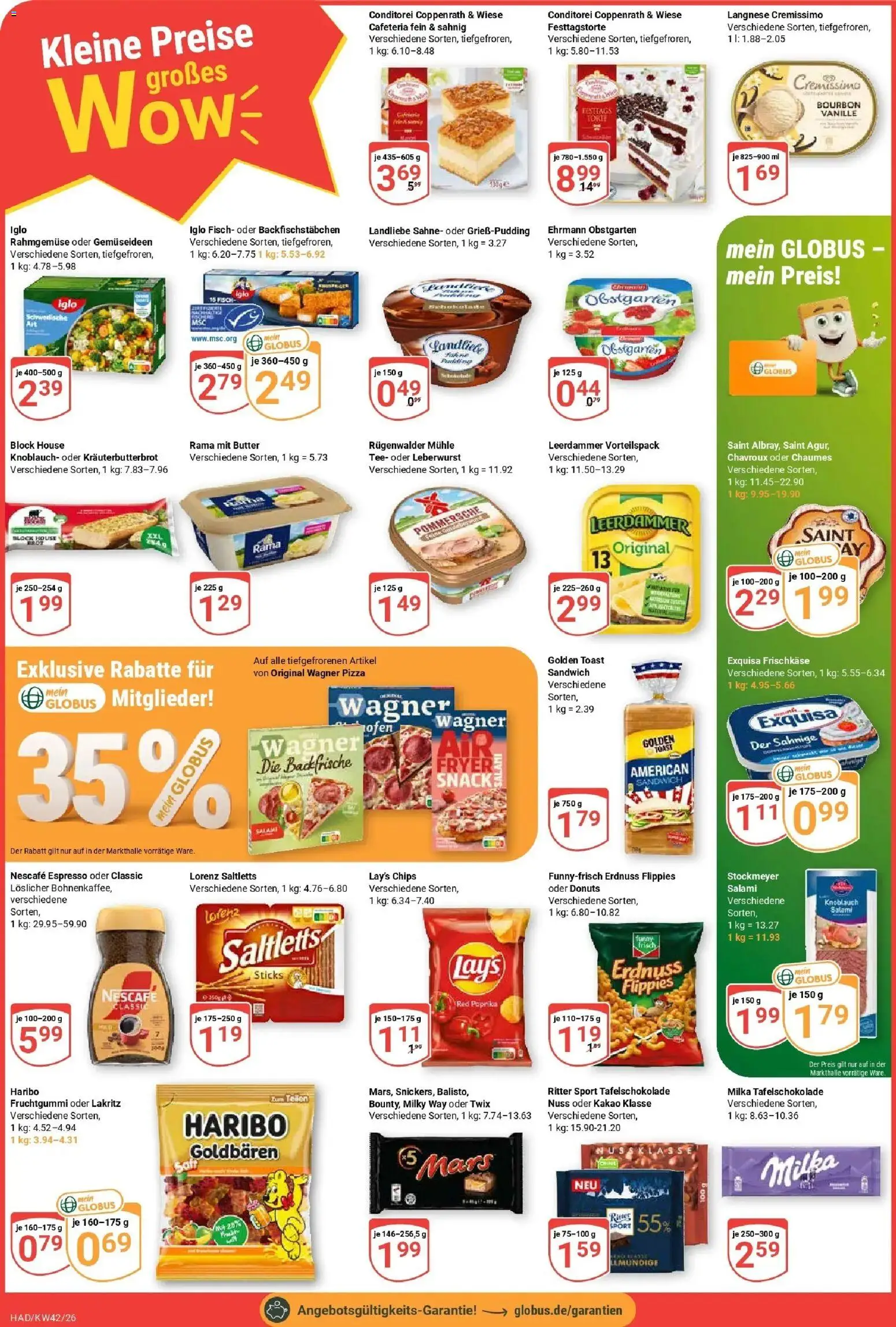 Globus Prospekt Halle (saale) (ab 12.10.2026) » Angebote online | Seite: 2 | Produkte: Langnese cremissimo, Ritter sport, Paprika, Bourbon