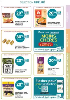 U Express - Prévisualisation de U Express - Ma sélection Carte U Octobre valide à partir de 05/10/2026 | Page: 19 | Produits: Amandes grillées, Lentilles vertes, Poulet, Boulangerie