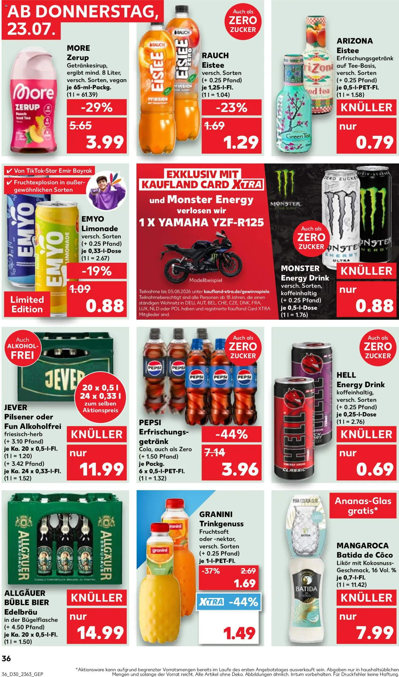 Kaufland Prospekt Bremen – gültig ab 23.07.2026 | Seite: 36 | Produkte: Zucker, Jever, Granini, Pepsi