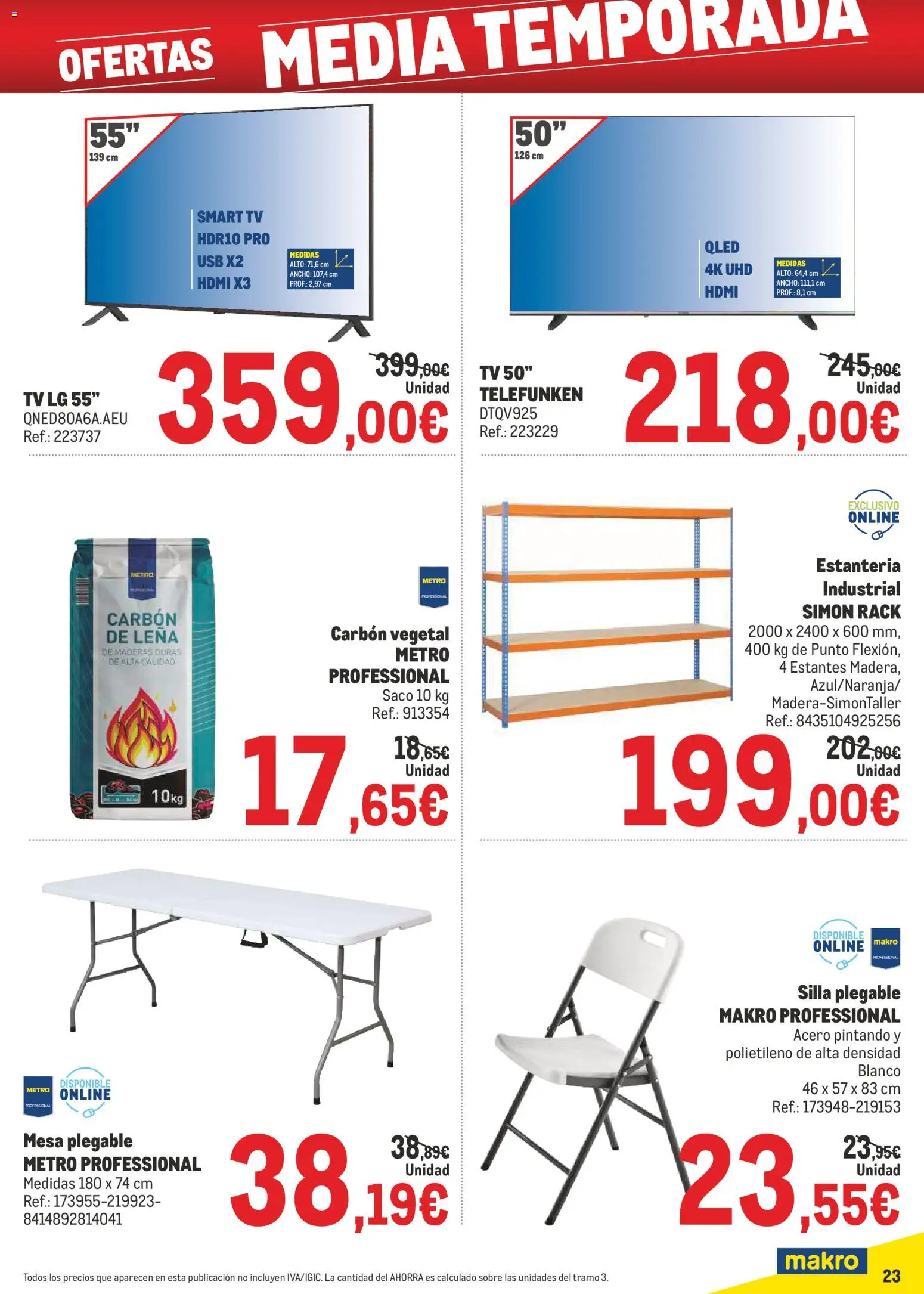 Makro - Precios Norte II │ válido desde el 09.03.2026 | Página: 23 | Productos: USB, Mesa, Silla