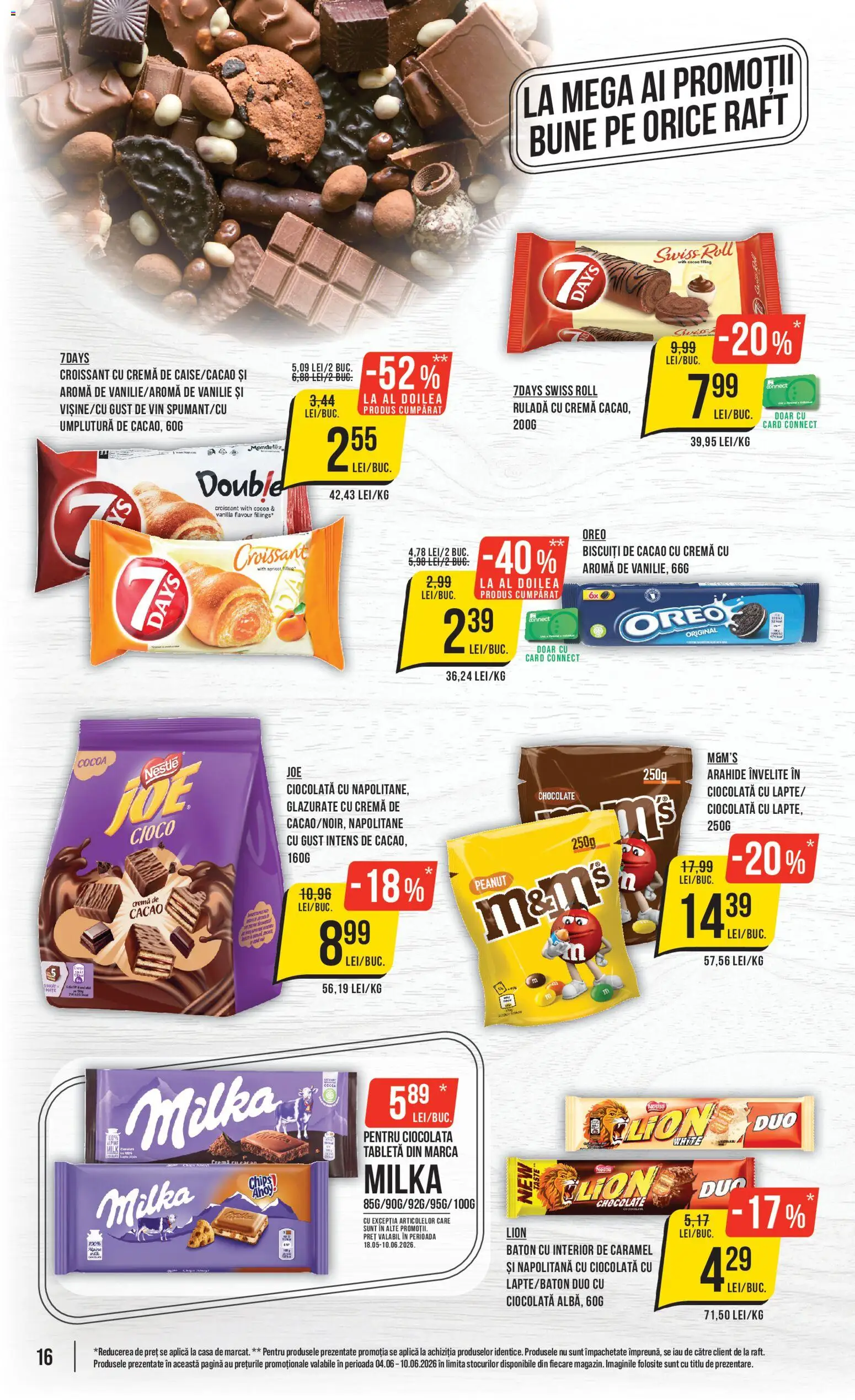 Noul catalog Mega Image – valabil de la 04.06.2026 | Pagină: 16 | Produse: Tabletă, Raft, Cremă, Cacao