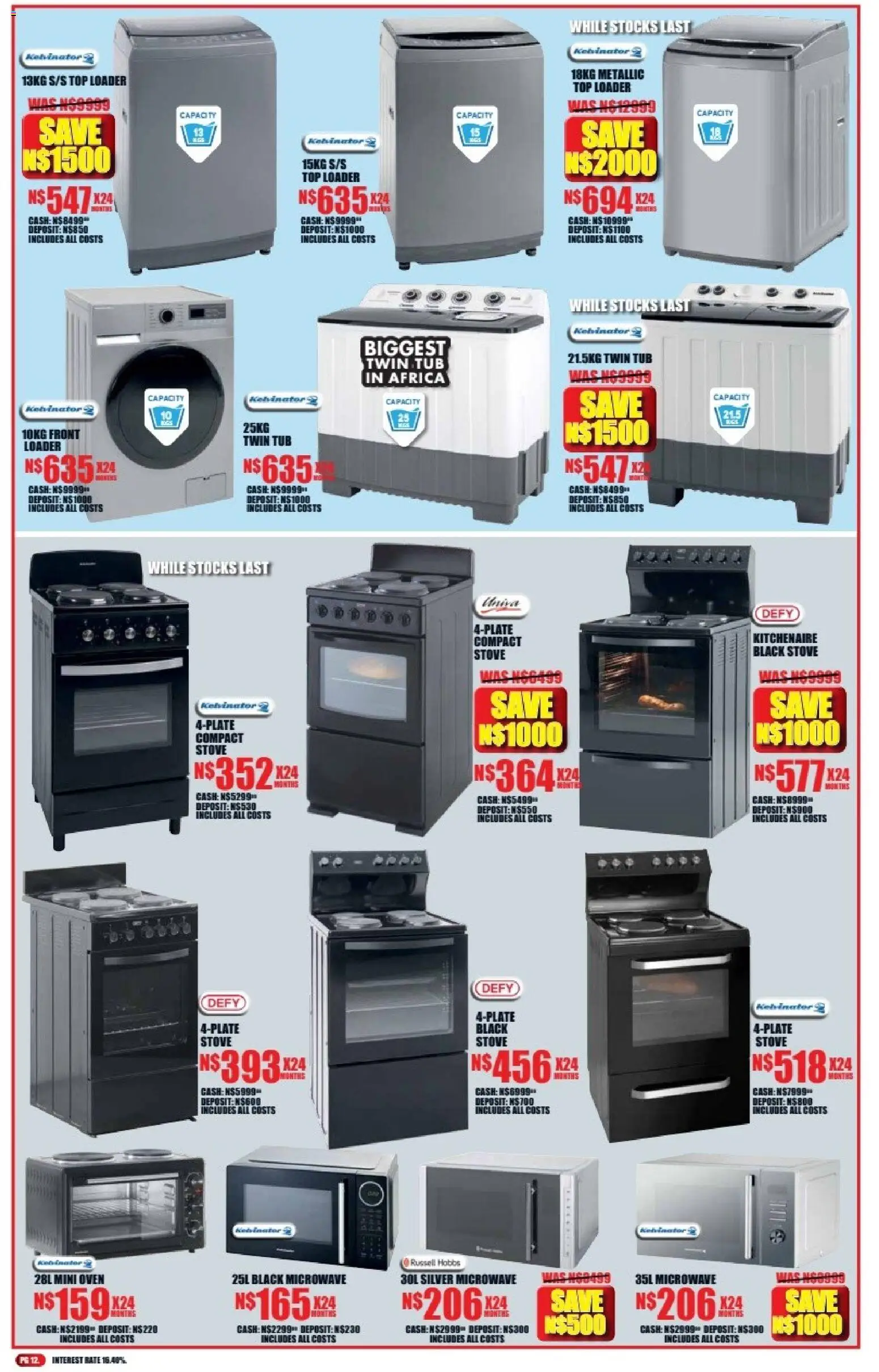 New Lewis Stores catalogue – valid from 06/07/2026 | Page: 12 | Products: Oven, Stove, Microwave