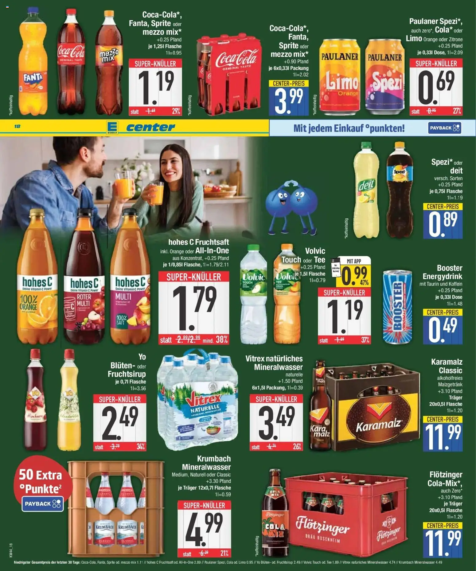 E center Prospekt Neustadt (ab 26.10.2026) zum Blättern | Seite: 18 | Produkte: Fanta, Volvic touch, Zitrone, Fruchtsaft