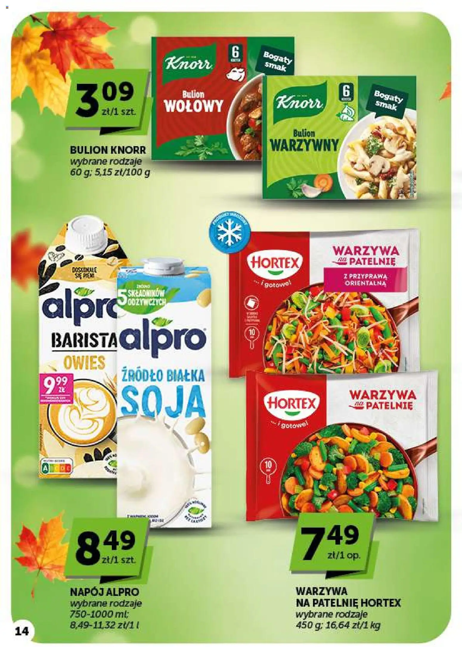 ABC gazetka - Minimarket od 22.10.2026 | Strona: 14 | Produkty: Alpro, Bulion, Soja, Warzywa