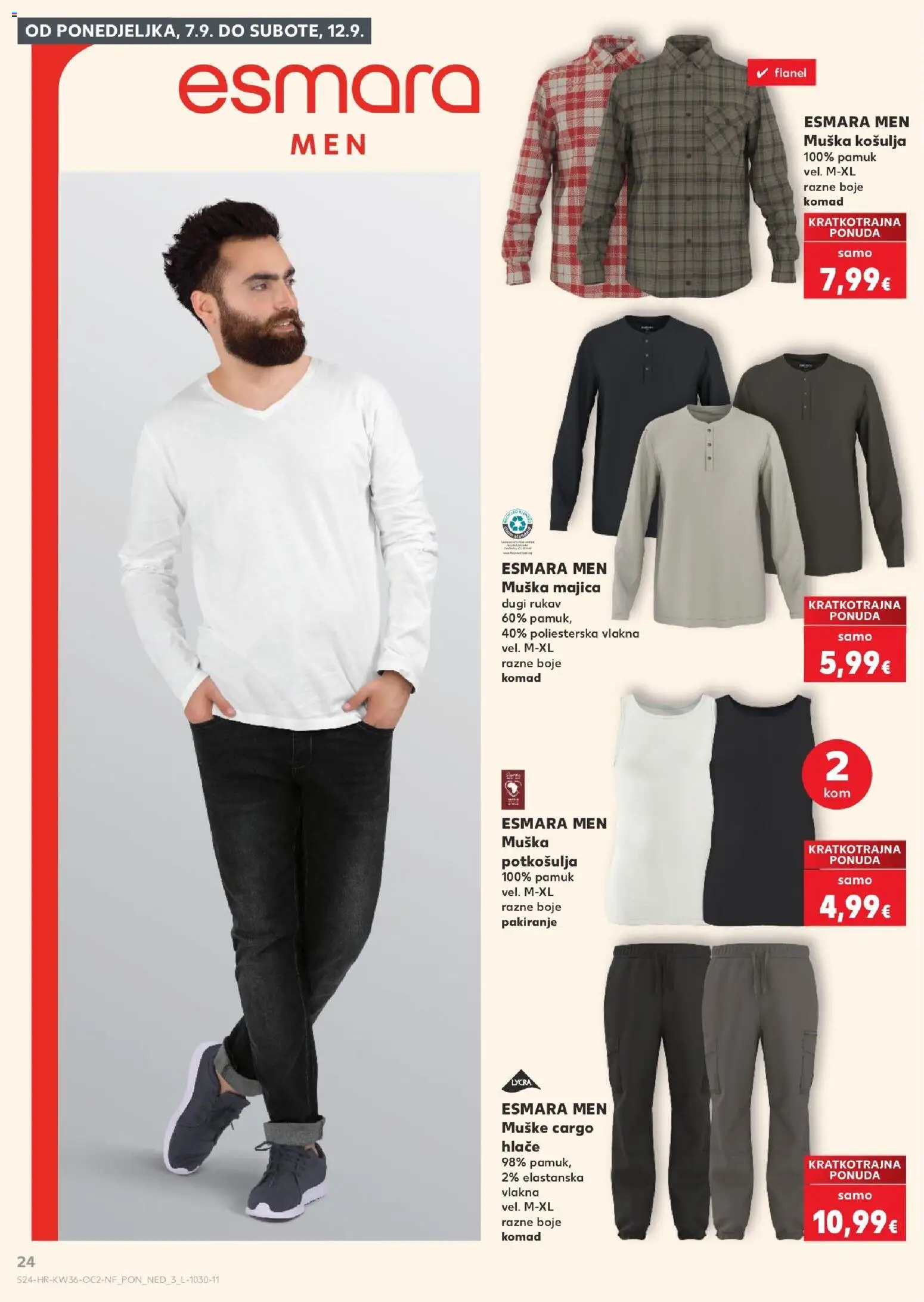 Kaufland katalog | vrijedi od 02.09.2026 | Stranica: 24 | Proizvodi: Košulja, Hlače, Potkosulja, Muška majica