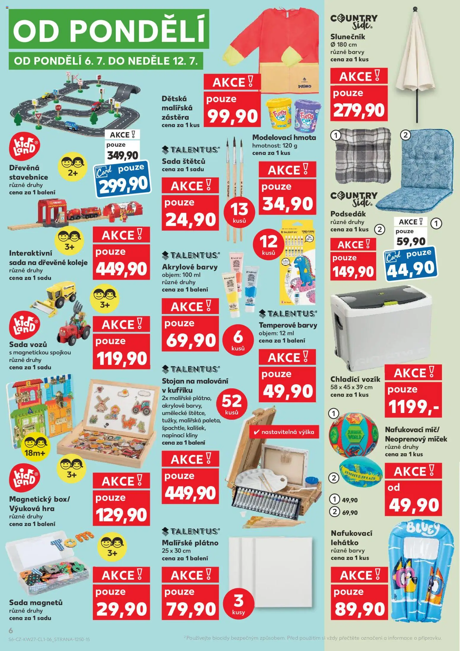 Kaufland leták - Chomutov od 01.07.2026 | Strana: 6 | Produkty: Stavebnice, Hra, Barvy, Slunečník