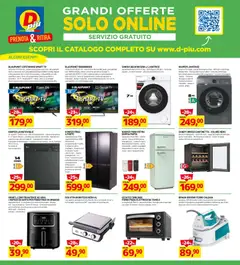 Anteprima del volantino D Più volantino valido a partire dal 30.04.2026 | Pagina: 18 | Prodotti: Bistecchiera, Freezer, Lavastoviglie, Audio