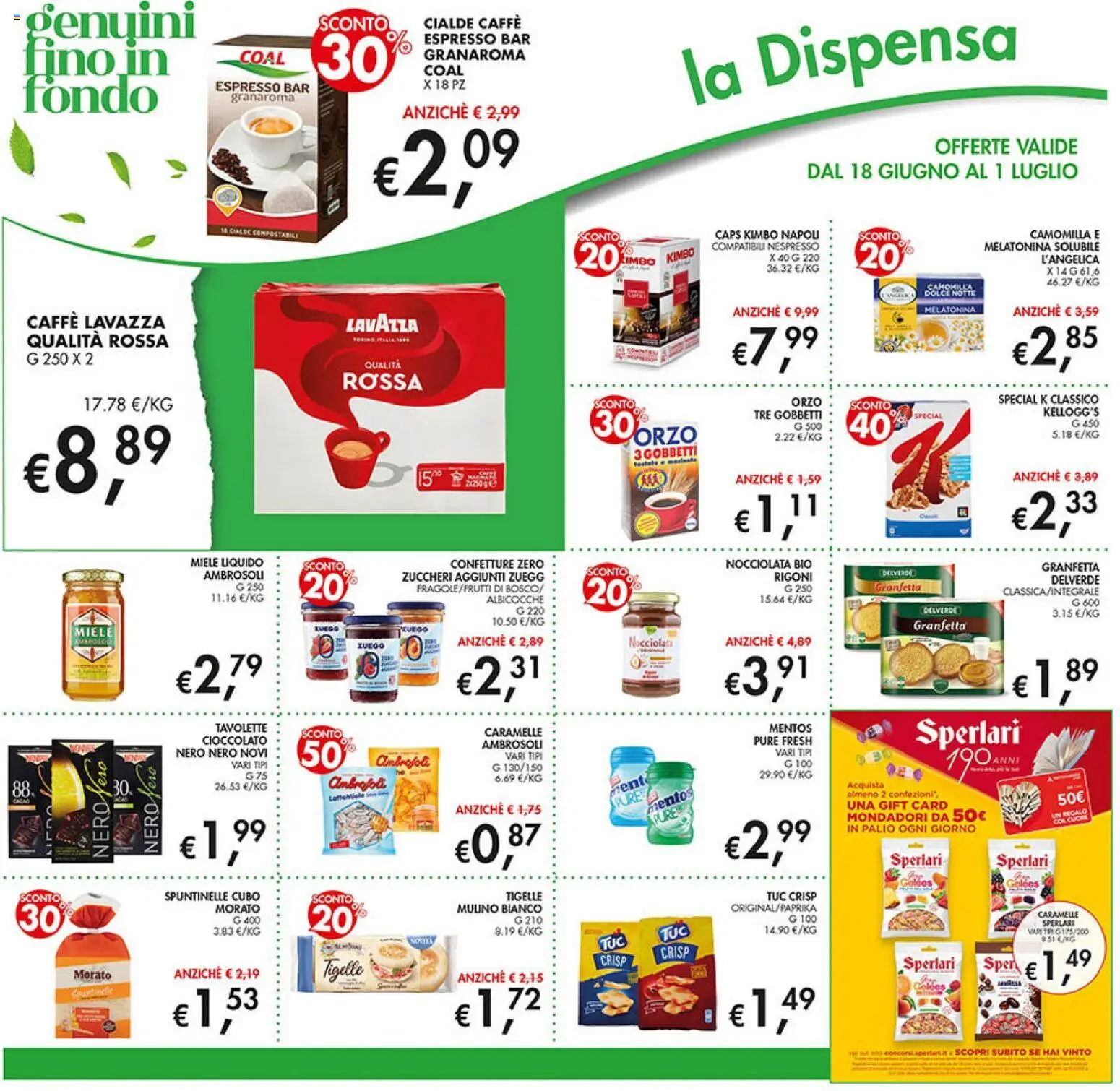 Volantino Coal del 18.06.2026 | Pagina: 16 | Prodotti: Cioccolato, Caramelle, Lavazza, Miele