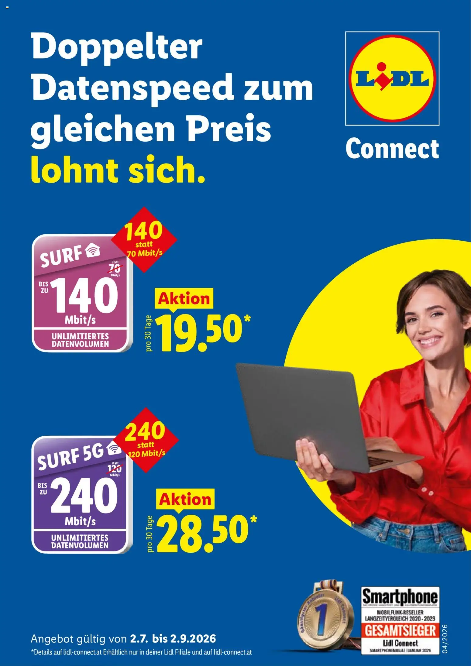 Lidl Surf Aktion gültig ab 02.07.2026 | Seite: 1 | Produkte: Smartphone