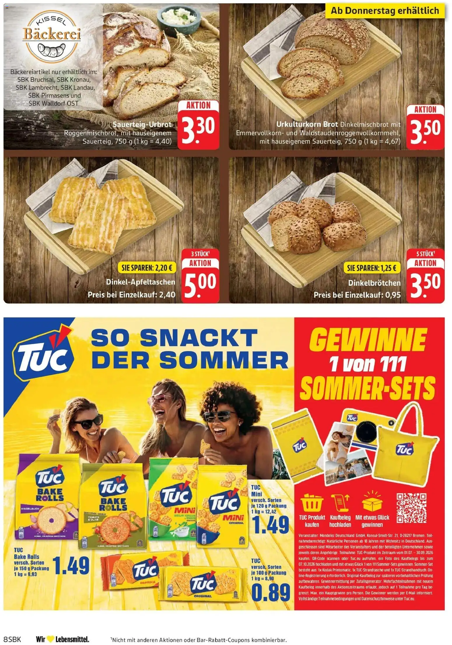 Edeka Prospekt Walldorf (ab 17.08.2026) » Angebote Online | Seite: 8 | Produkte: Bäckerei, Paprika, Brot