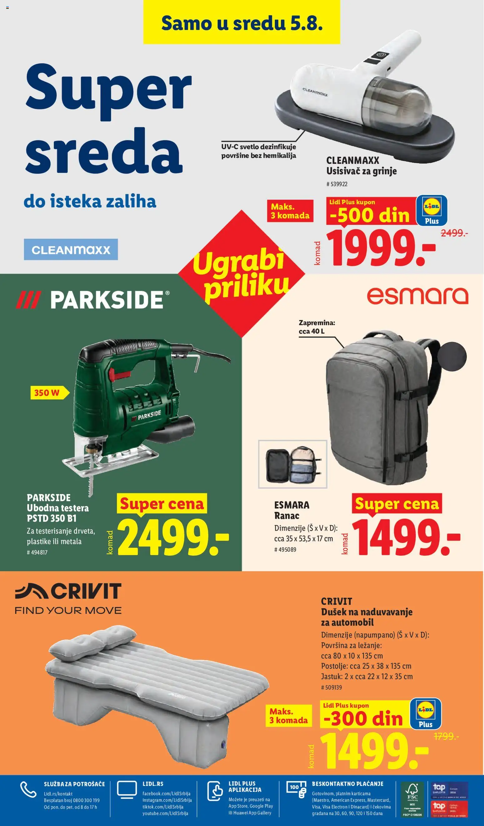 Lidl katalog - važi od 30.07.2026 | Strana: 98 | Proizvode: Usisivač, Dušek, Jastuk, Parkside
