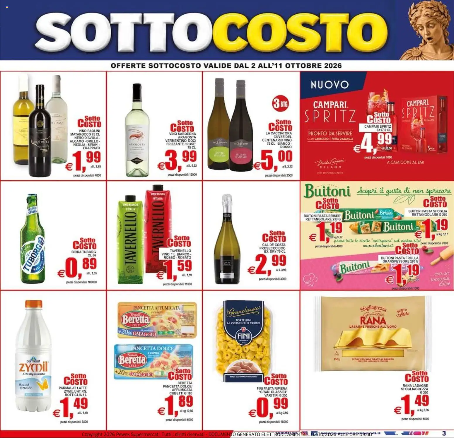 Volantino Pewex del 02/10/2026 | Pagina: 3 | Prodotti: Campari, Birra, Vino, Ghiaccio
