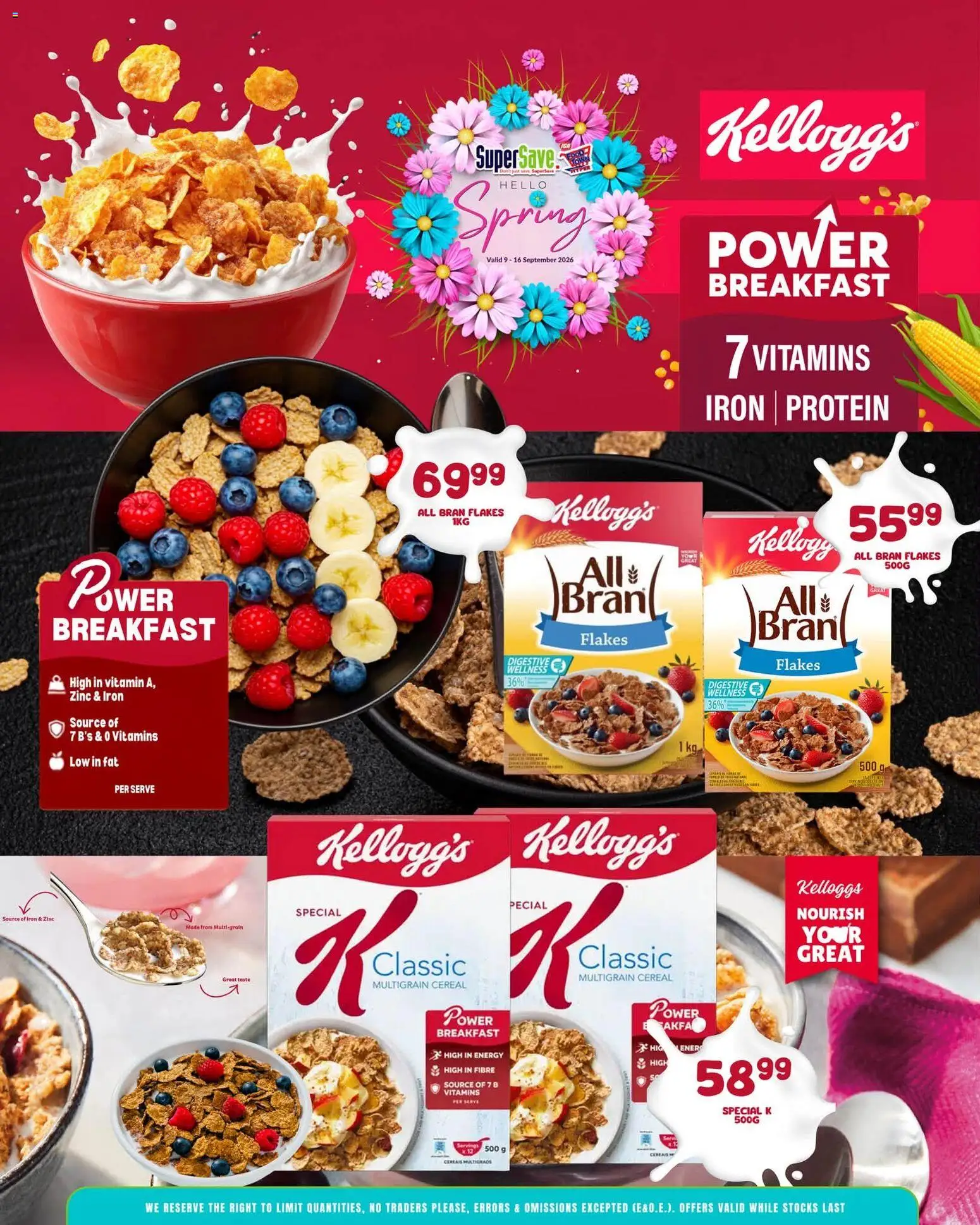 New Super Save catalogue – valid from 09/09/2026 | Page: 14 | Products: Breakfast, Protein, Vitamins, Flakes