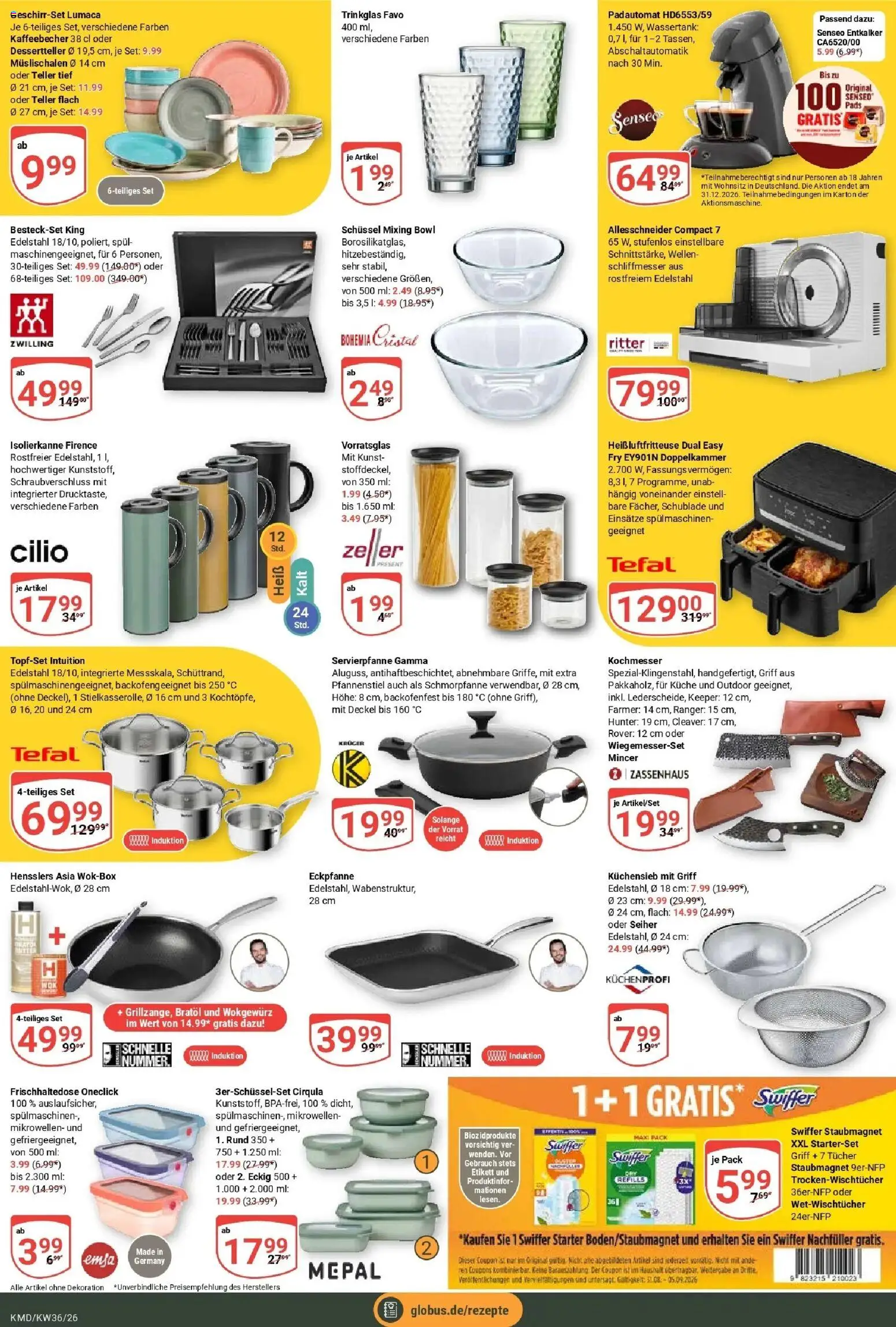 Globus Prospekt Köln (ab 31.08.2026) » Angebote online | Seite: 27 | Produkte: Senseo, Küche, Swiffer