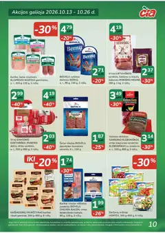 ČIA MARKET leidinys galioja nuo 2026.10.13 | Puslapis: 10 | Prekių: Šaltiena, Kiaulienos, Dešrelės, Dešra