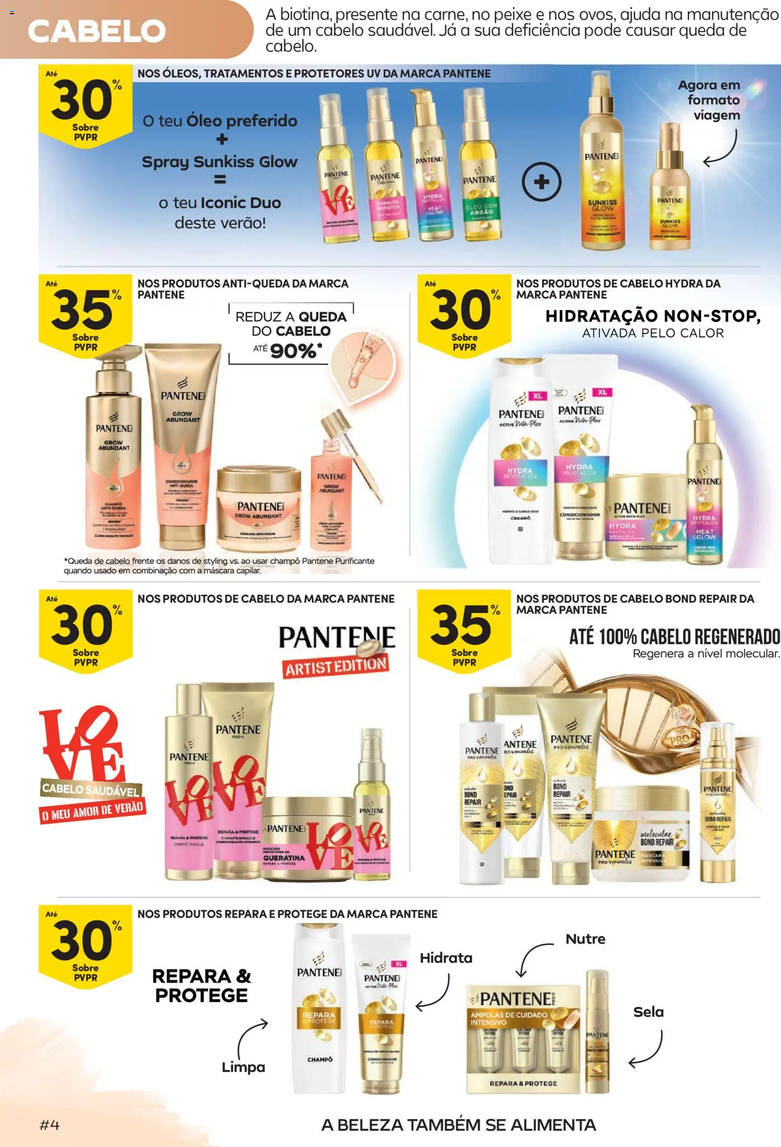 Continente Beleza Receita perfeita para um cuidado total │ válido de 18/08/2026 | Página: 4 | Produtos: Champô, Condicionador, Óleo, Peixe