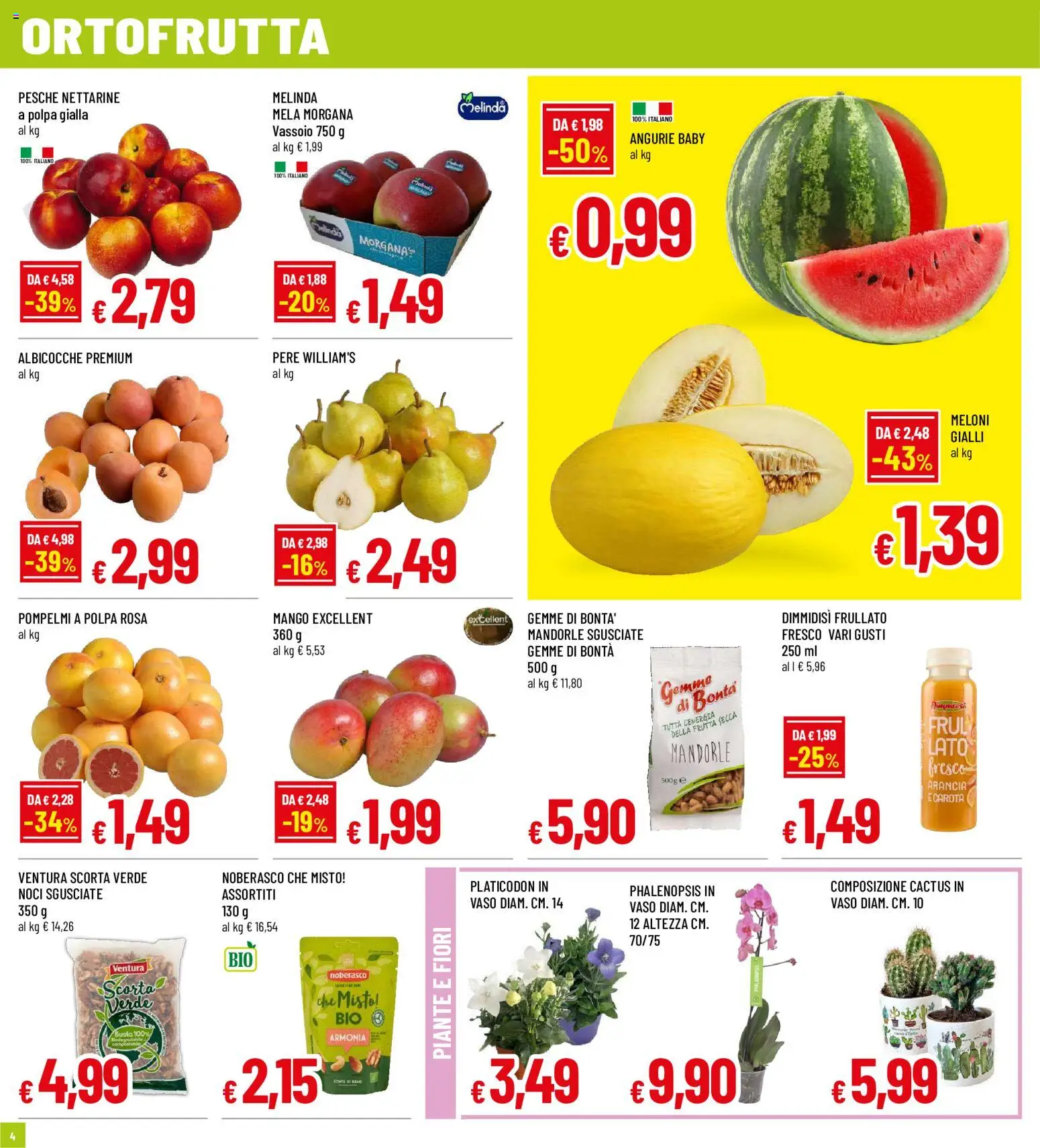 Volantino Galassia del 18/06/2026 | Pagina: 4 | Prodotti: Frutta, Mandorle, Albicocche, Vaso