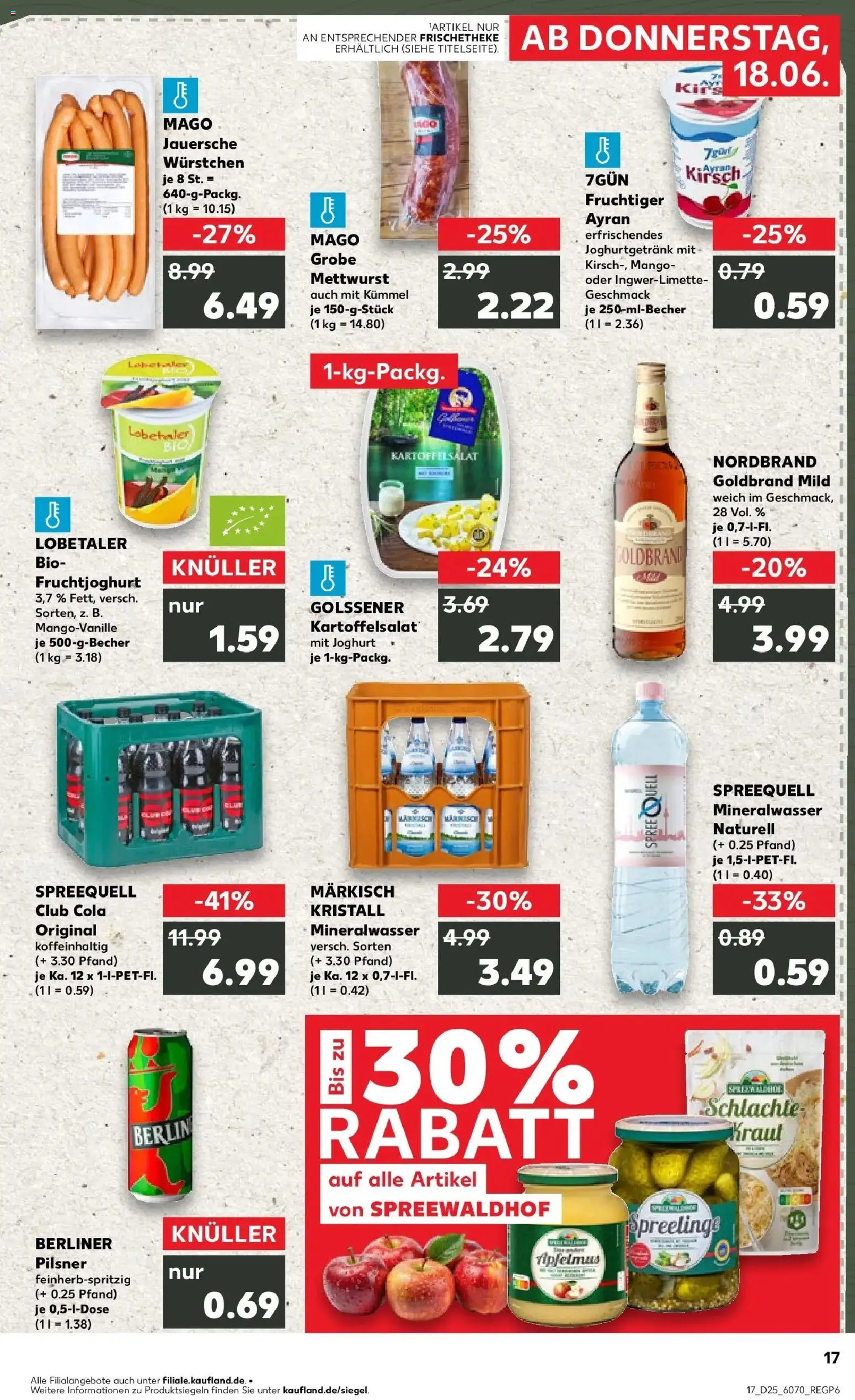Kaufland Prospekt Berlin – gültig ab 15.06.2026 | Seite: 2 | Produkte: Berliner, Joghurt, Kraut, Berliner pilsner