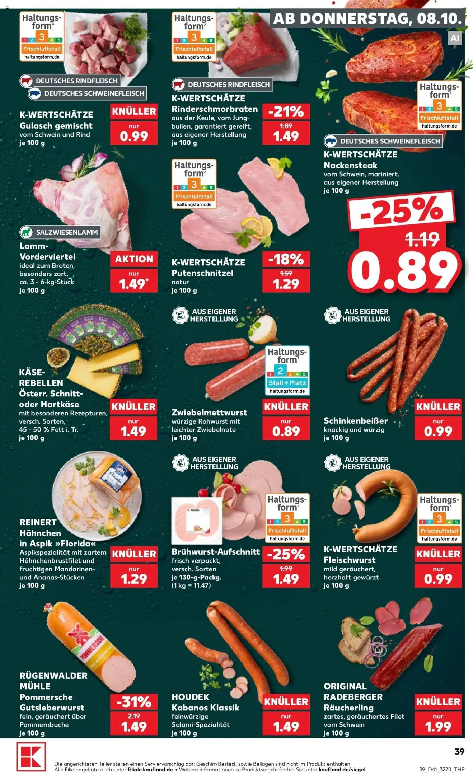 Prospekt Kaufland ab 05.10.2026 » Angebote Online zum Blättern | Seite: 49 | Produkte: Mühle, Hahnchen, Käse, Gulasch