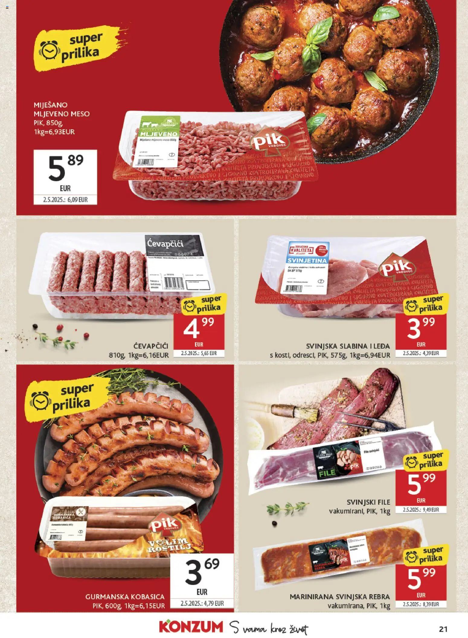 Konzum HR akciós ujság - amely érvényes a következő dátumtól: 2026.09.16. | Oldal: 21 | Termékek: Filé