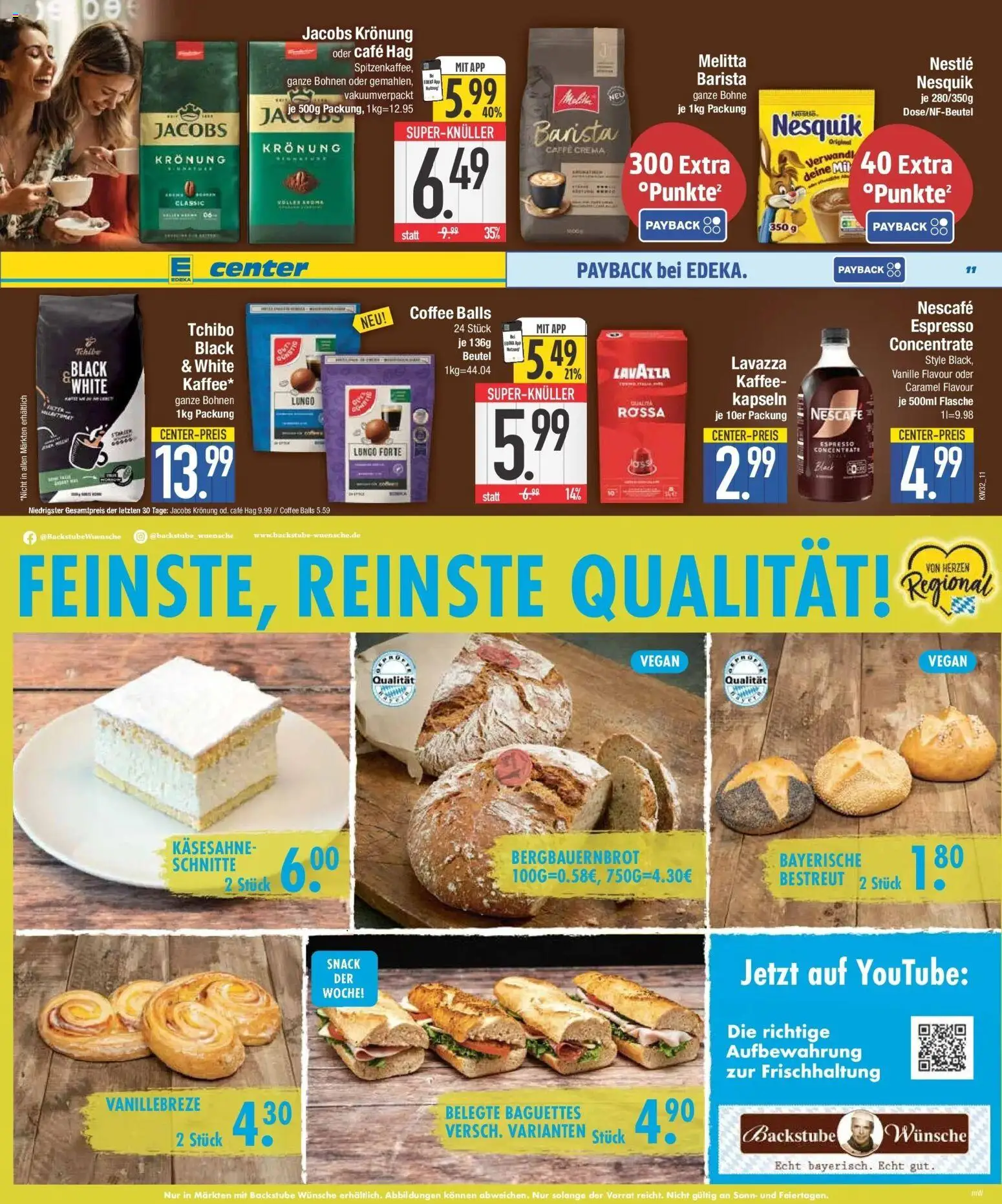E center Prospekt Regensburg (ab 03.08.2026) zum Blättern | Seite: 11 | Produkte: Melitta, Lavazza, Nesquik, Kaffee