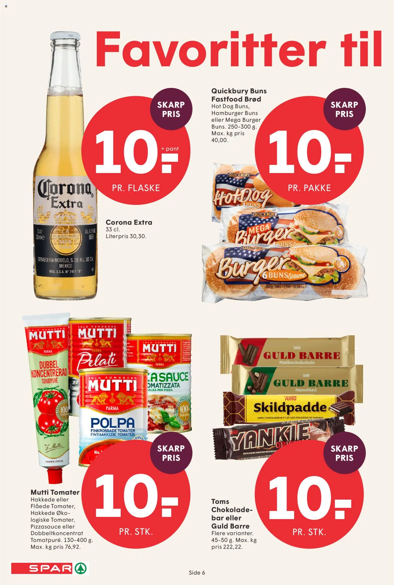 Spar tilbudsavis – gyldig fra 21/08/2026 | Side: 6 | Produkter: Brød, Chokolade, Pizza, Tomater