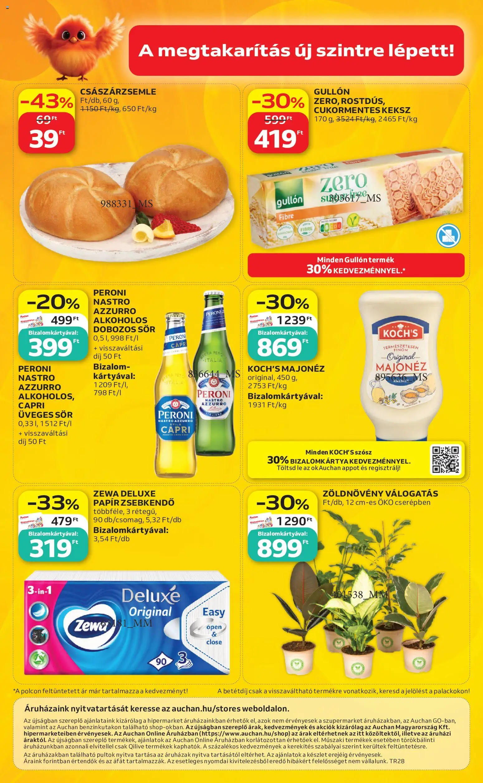 Auchan akciós ujság - amely érvényes a következő dátumtól: 2026.07.09. | Oldal: 50 | Termékek: Császárzsemle, Dobozos sör, Sör, Szósz