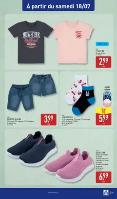 Aldi - Prévisualisation de SHORT EN JEAN, 73% coton, 25% polyester, 2% élasthanne. valide à partir de 14/07/2026 | Page: 41