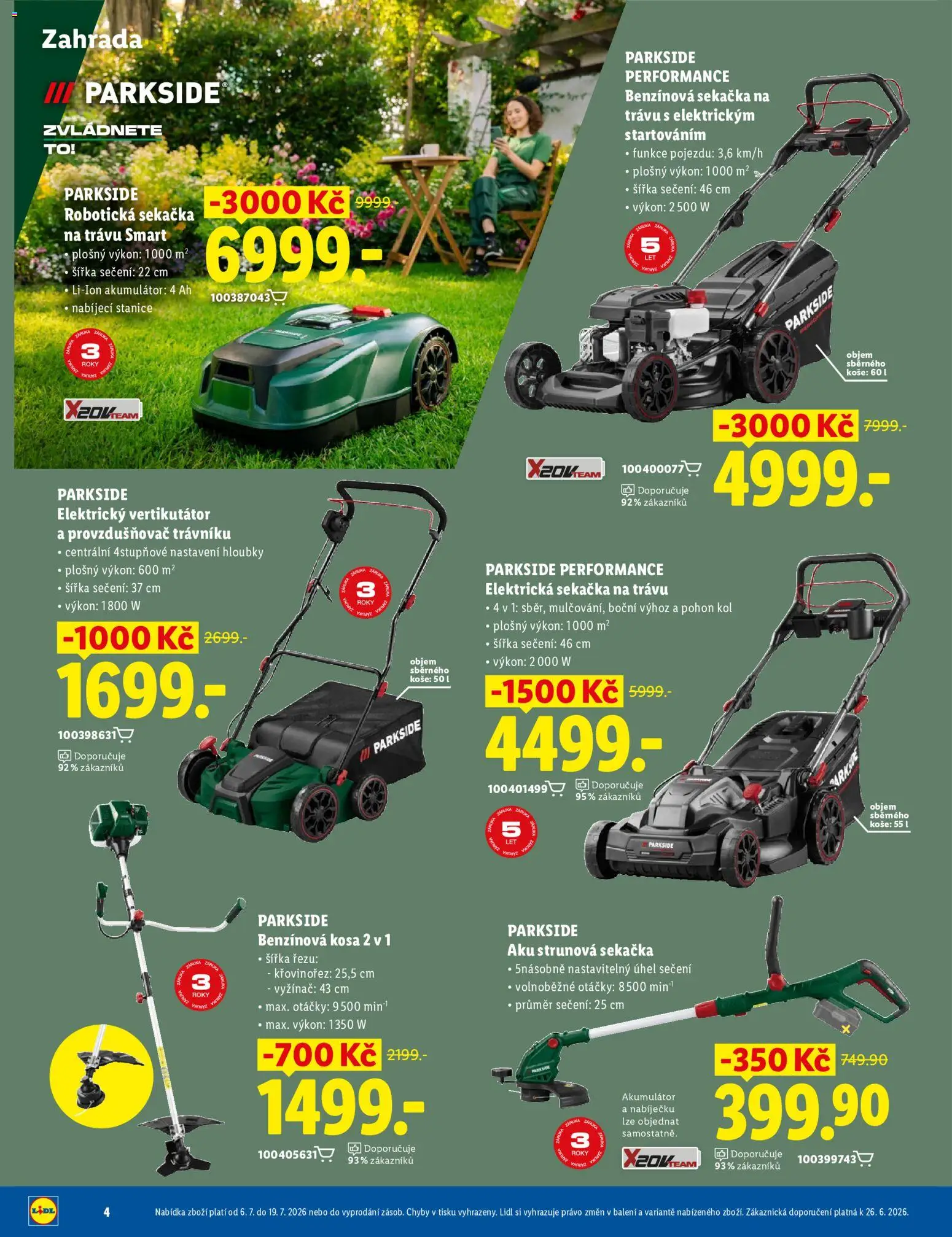 Lidl magazín od 06.07.2026 | Strana: 4 | Produkty: Zahrada, Aku strunová sekačka, Sekačka, Elektrická sekačka