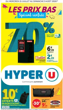 Hyper U - Prévisualisation de Hyper U - La rentrée à prix bas valide à partir de 15/07/2026