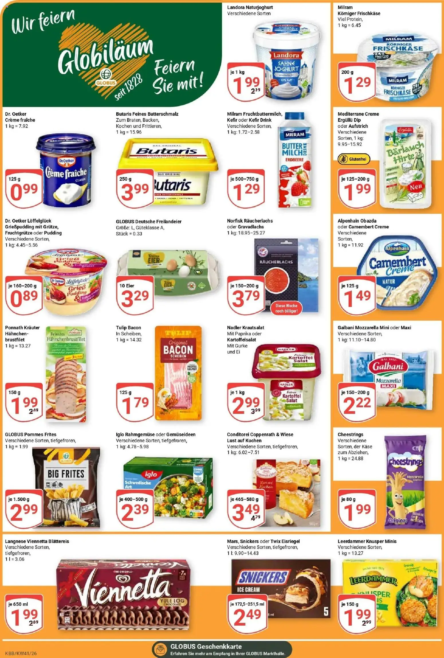 Globus Prospekt Koblenz-Bubenheim (ab 05.10.2026) » Angebote online | Seite: 3 | Produkte: Langnese, Creme, Twix, Kuchen