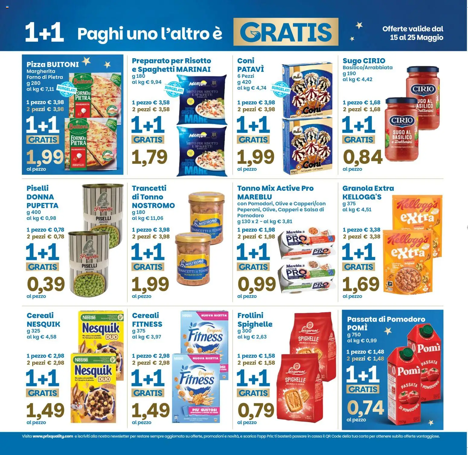 Volantino Prix del 15.05.2026 | Pagina: 4 | Prodotti: Cereali, Basilico, Passata di pomodoro, Tonno