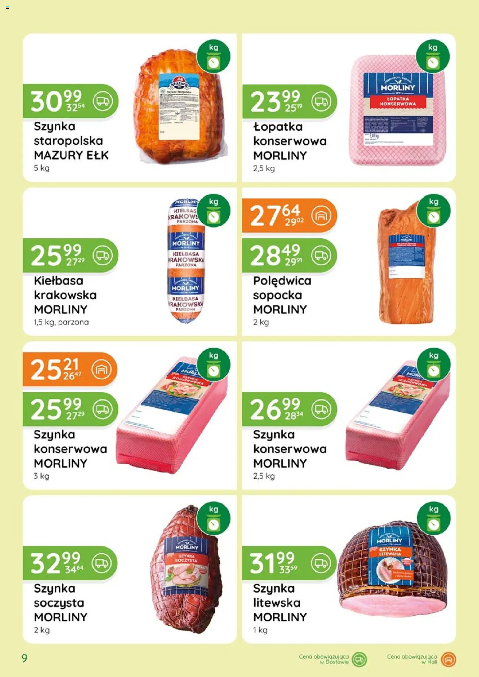 Eurocash gazetka - Katalog Wędlin od 04.06.2026 | Strona: 9 | Produkty: Kiełbasa, Szynka, Kiełbasa krakowska