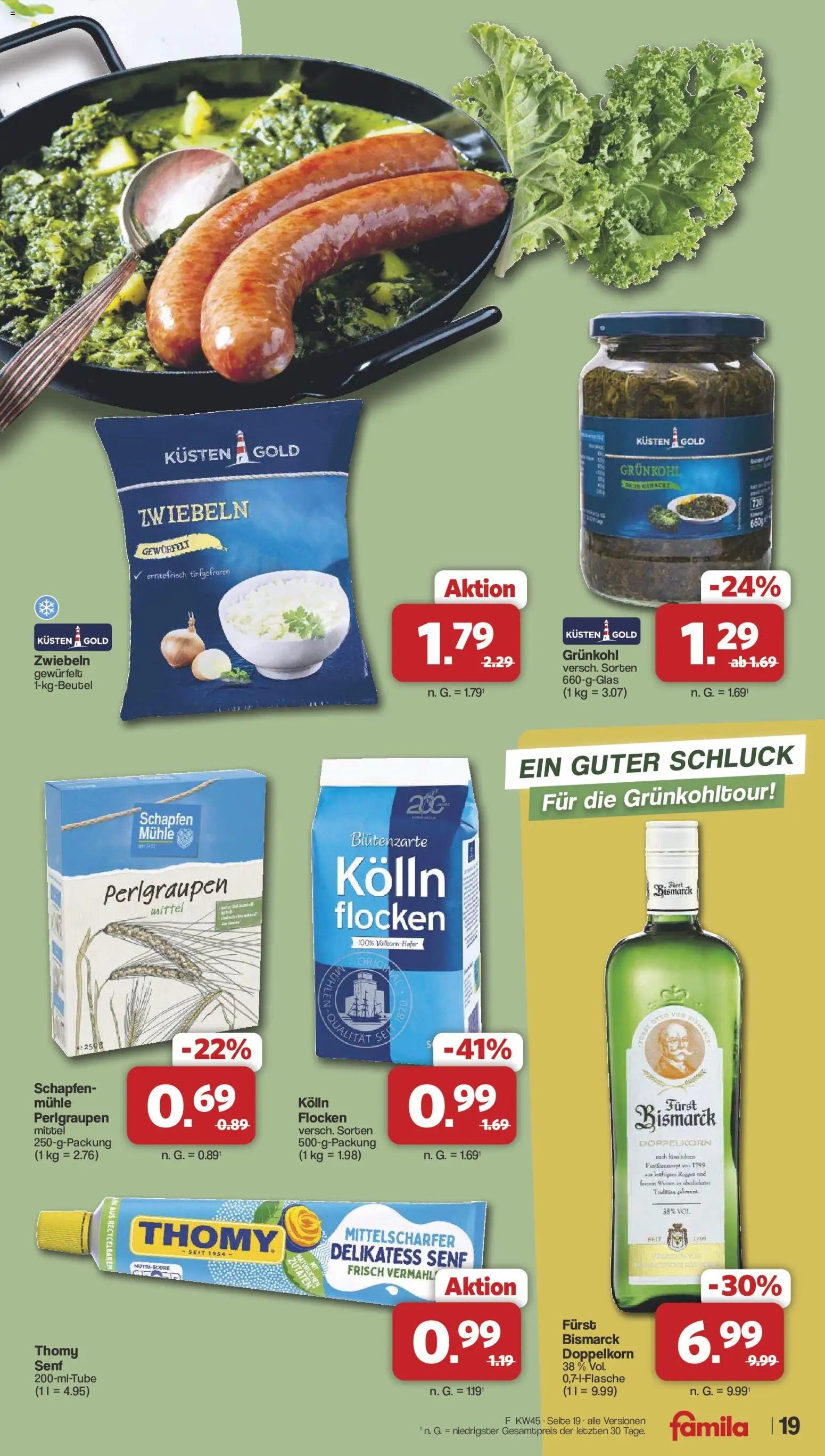 Famila Nordwest Kusten Days – gültig ab 02.11.2026 | Seite: 19 | Produkte: Mühle, Kolln, Zwiebeln, Flocken