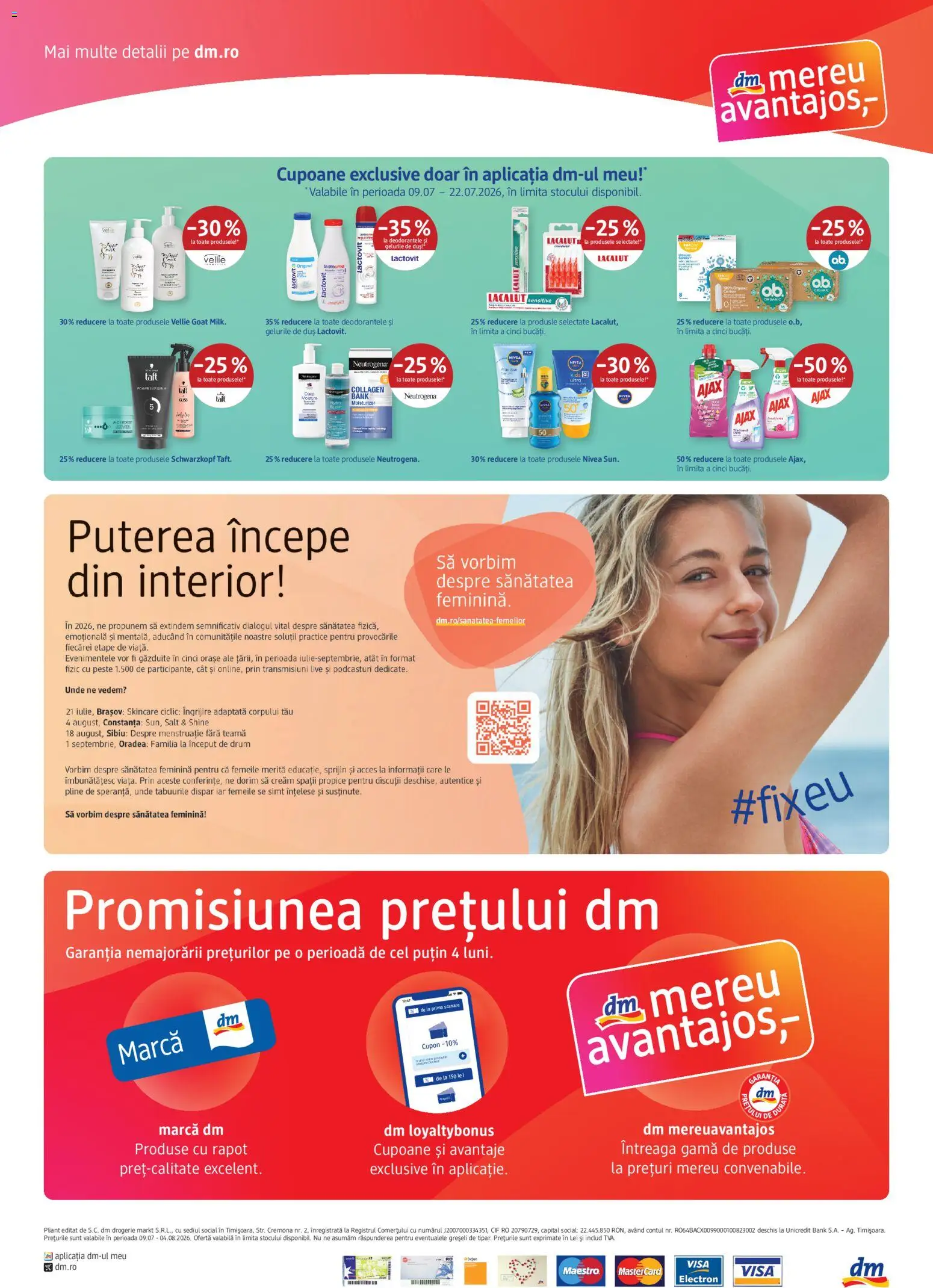 Noul catalog DM drogeriemarkt – valabil de la 09.07.2026 | Pagină: 4 | Produse: Duș, Pește