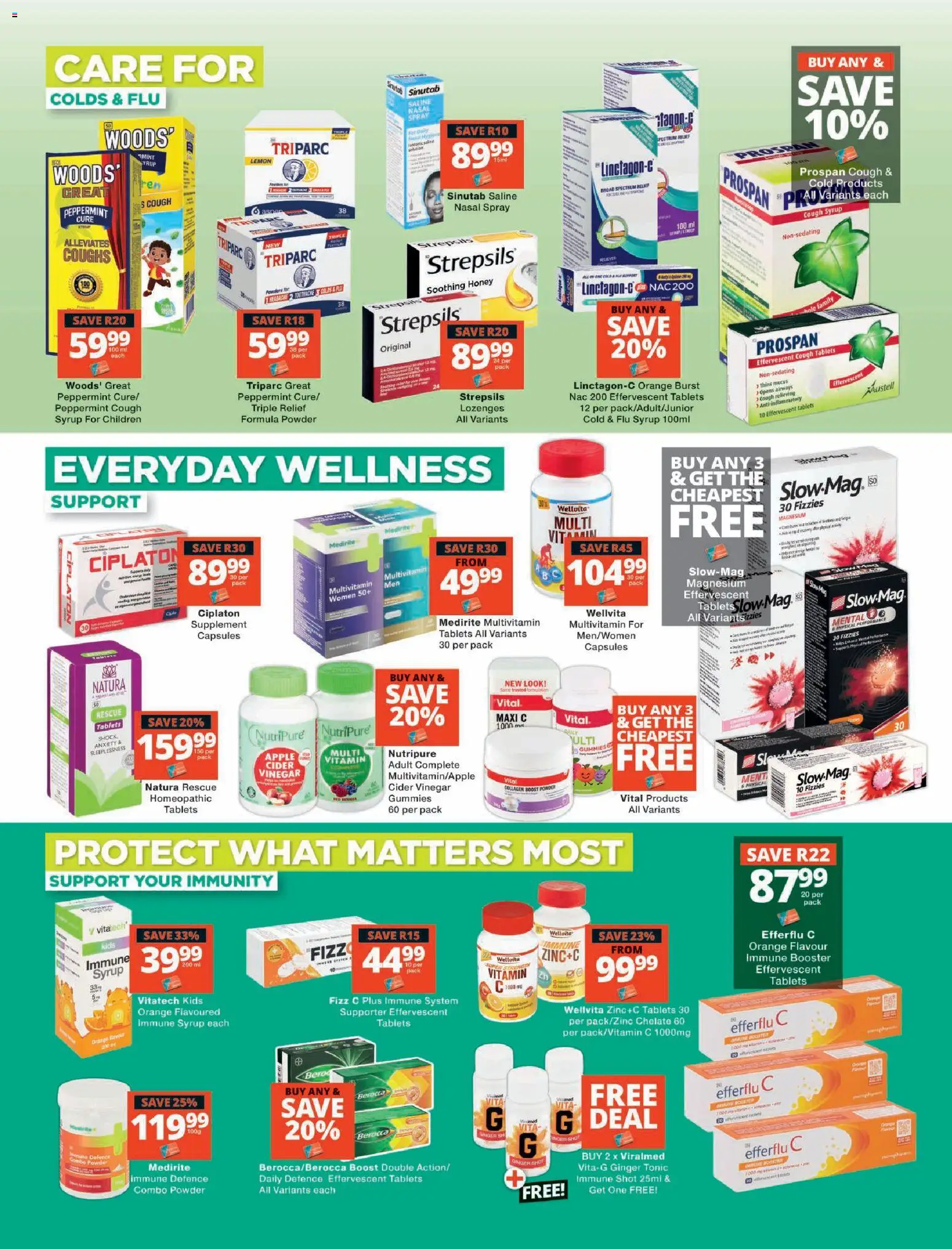 New Checkers catalogue – valid from 20/07/2026 | Page: 2 | Products: Tablet, Cider, Syrup, Nasal spray