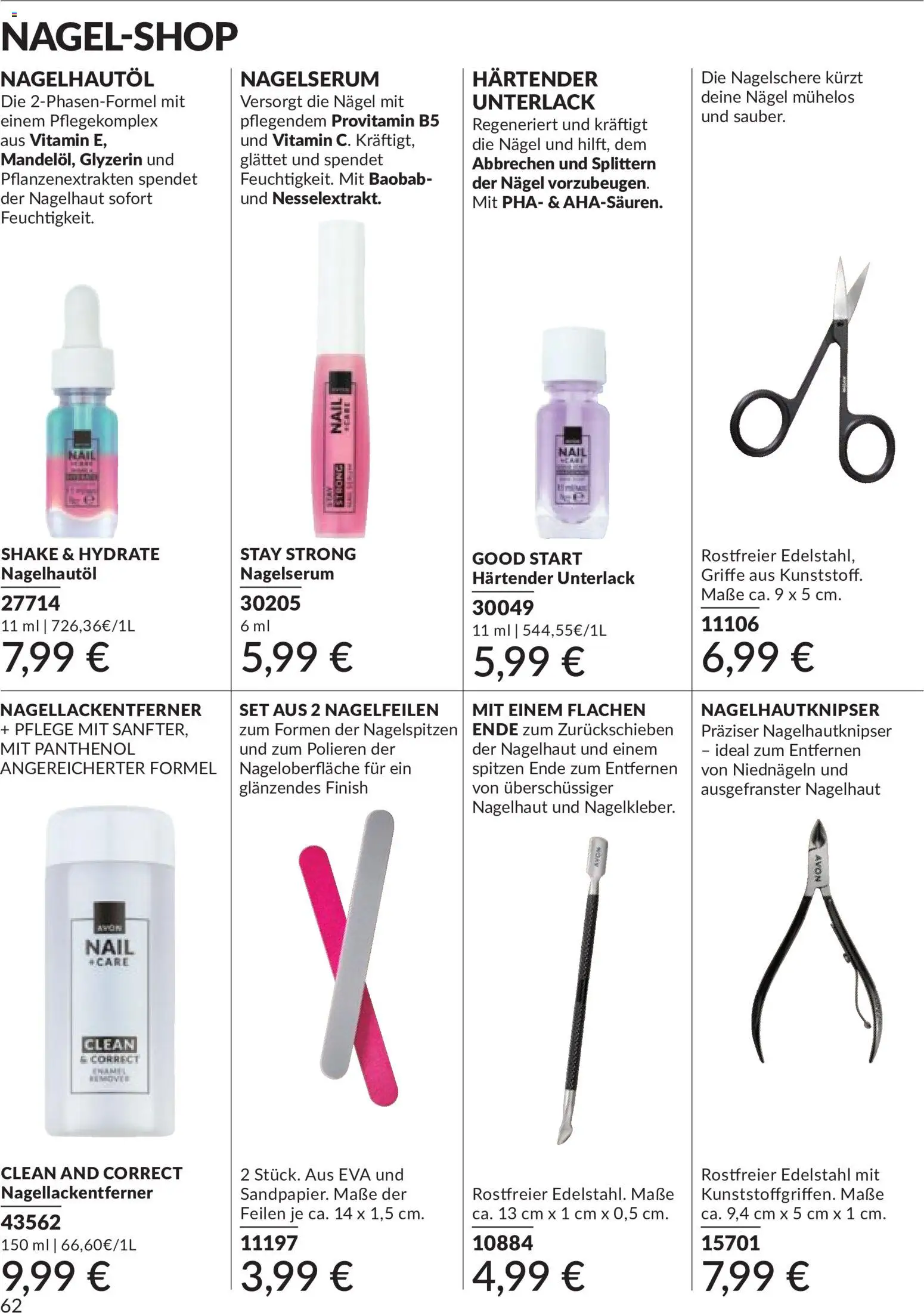 AVON Katalog Mai 2026 – gültig ab 01.05.2026 | Seite: 76 | Produkte: Finish, Nagellackentferner, Nagelschere