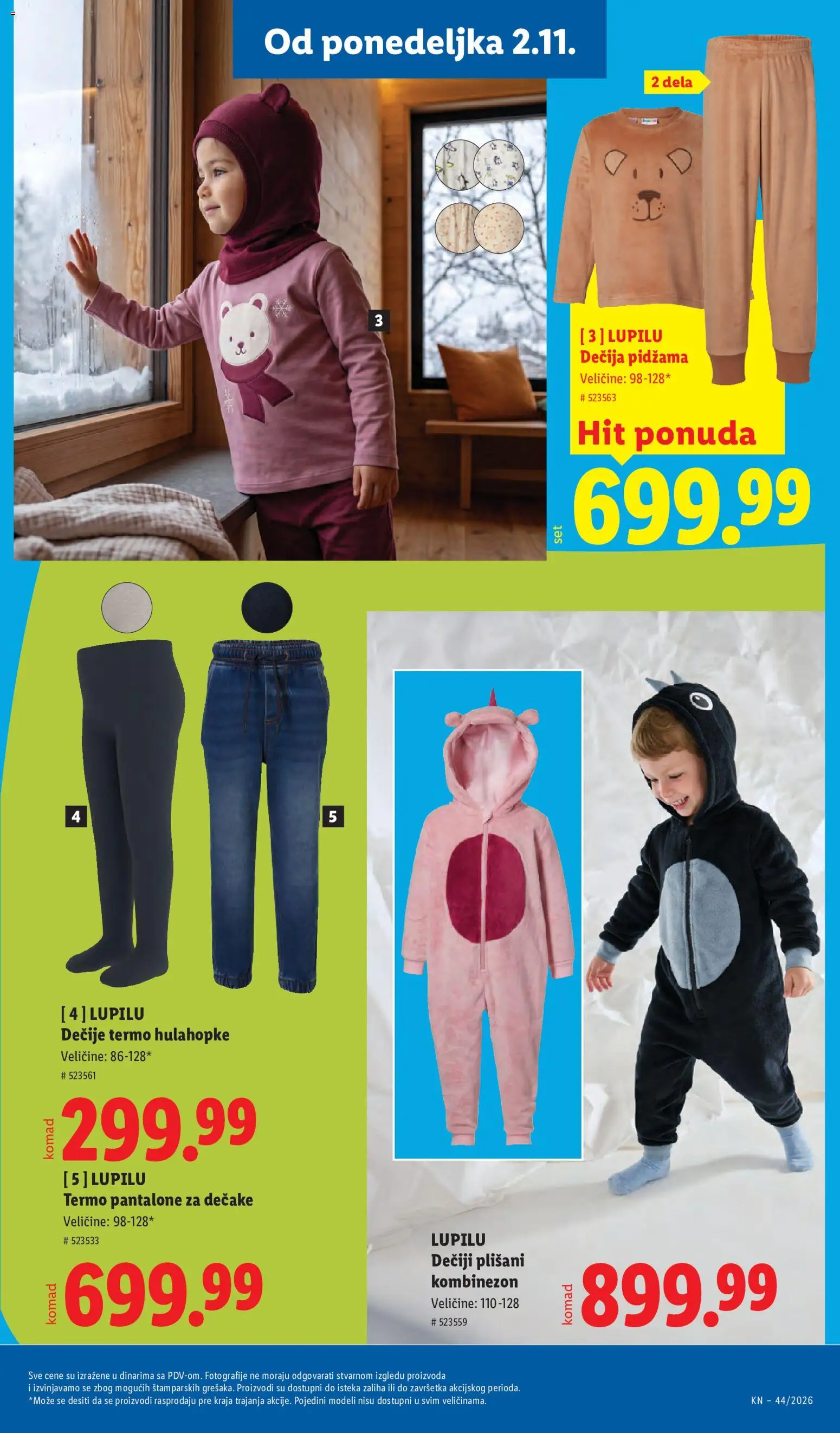 Lidl katalog - važi od 29.10.2026 | Strana: 101 | Proizvode: Pantalone, Kombinezon, Pidžama