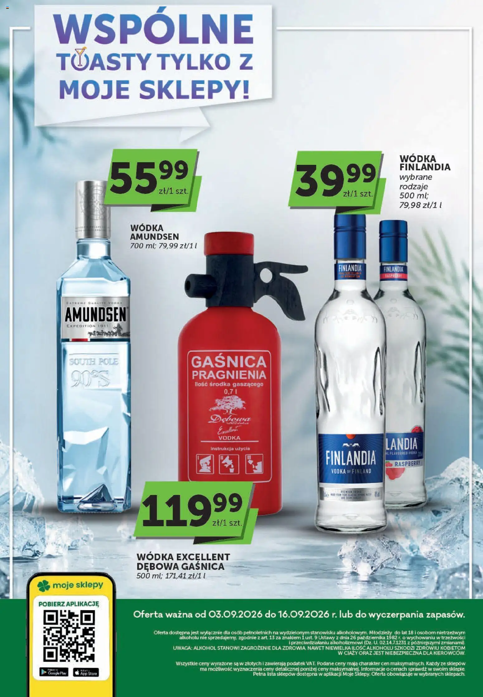 Groszek gazetka alkoholowa od 03.09.2026 | Strona: 1 | Produkty: Gaśnica, Vodka, Alkohol, Wódka