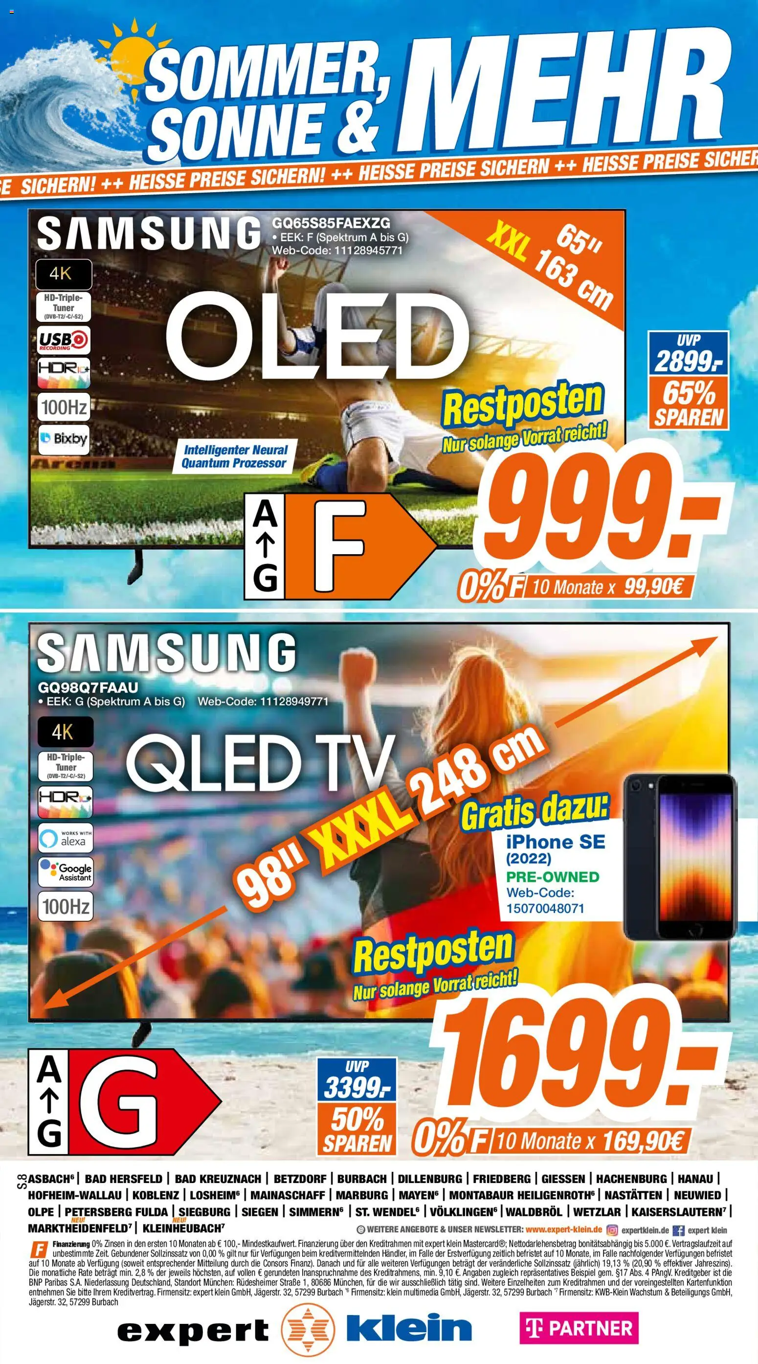Expert Giessen – gültig ab 20.07.2026 | Seite: 8 | Produkte: Bad, Samsung, Iphone, TV