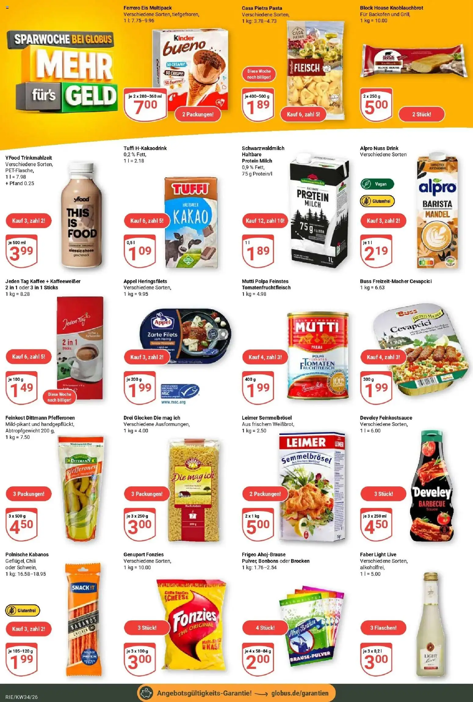 Globus Prospekt Bochum-Riemke (ab 17.08.2026) » Angebote online | Seite: 16 | Produkte: Cevapcici, YFood, Alpro, Fleisch