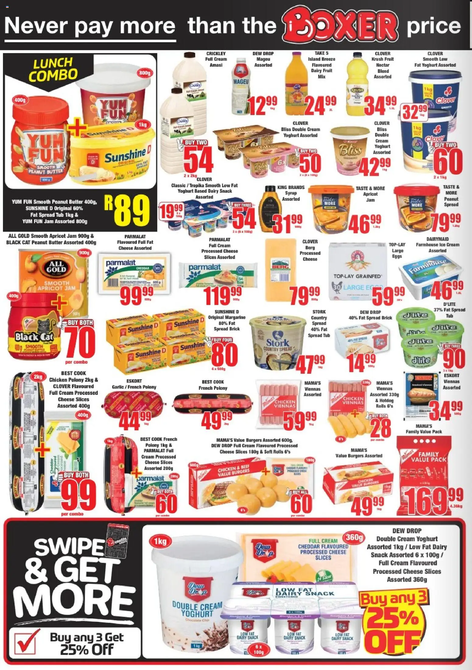 New Boxer catalogue – valid from 25.05.2026 | Page: 4 | Products: Yoghurt, Cheese, Cream, Fat spread