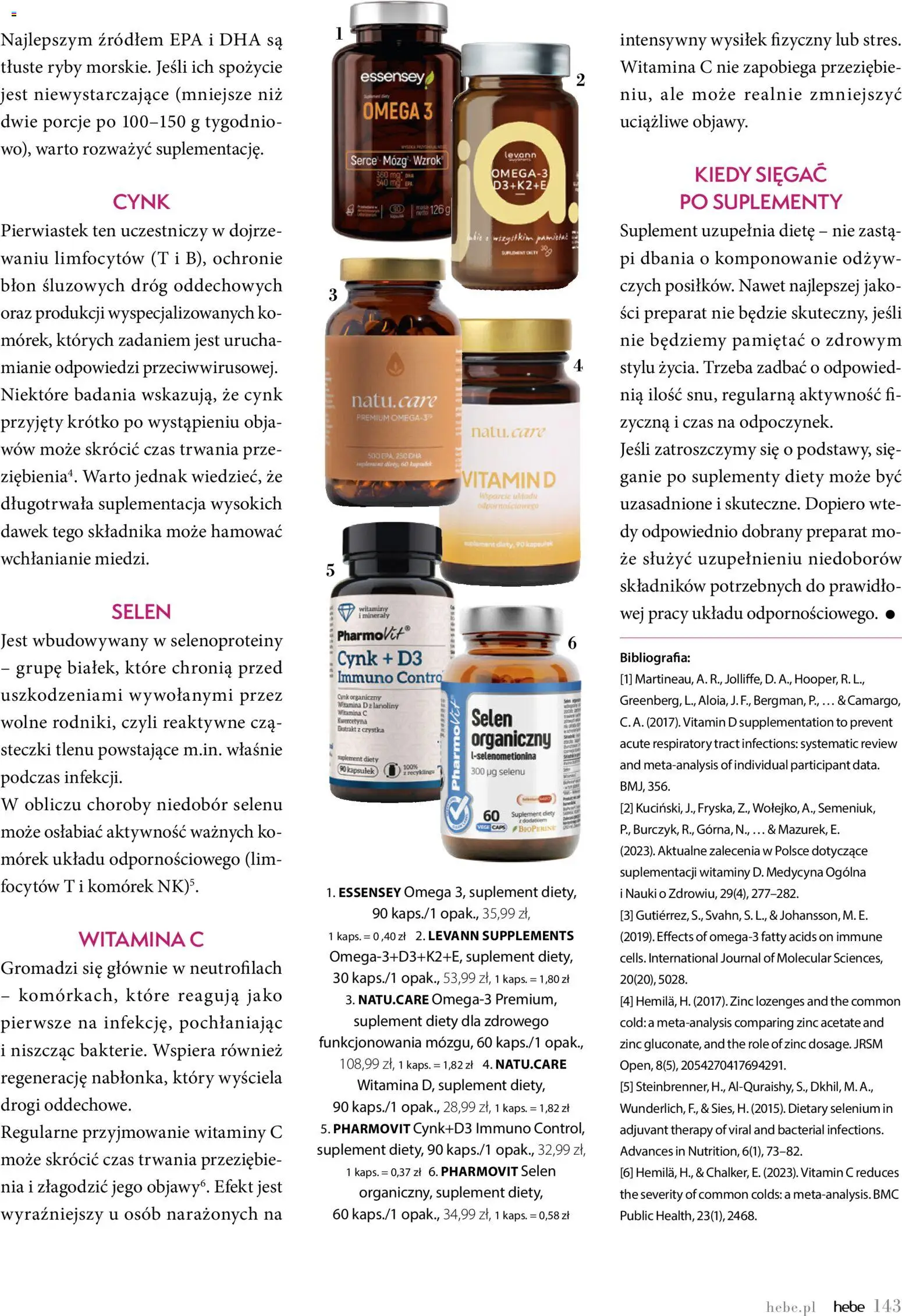 Hebe gazetka - Magazyn od 01.09.2026 | Strona: 143 | Produkty: Omega, Omega 3, Ryby