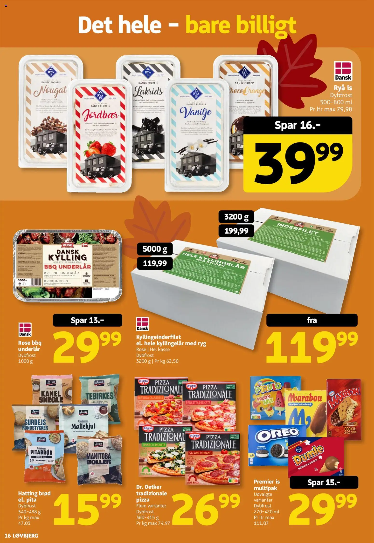 Løvbjerg tilbudsavis – gyldig fra 25/09/2026 | Side: 16 | Produkter: Bourbon, Kakao, Lakrids, Is