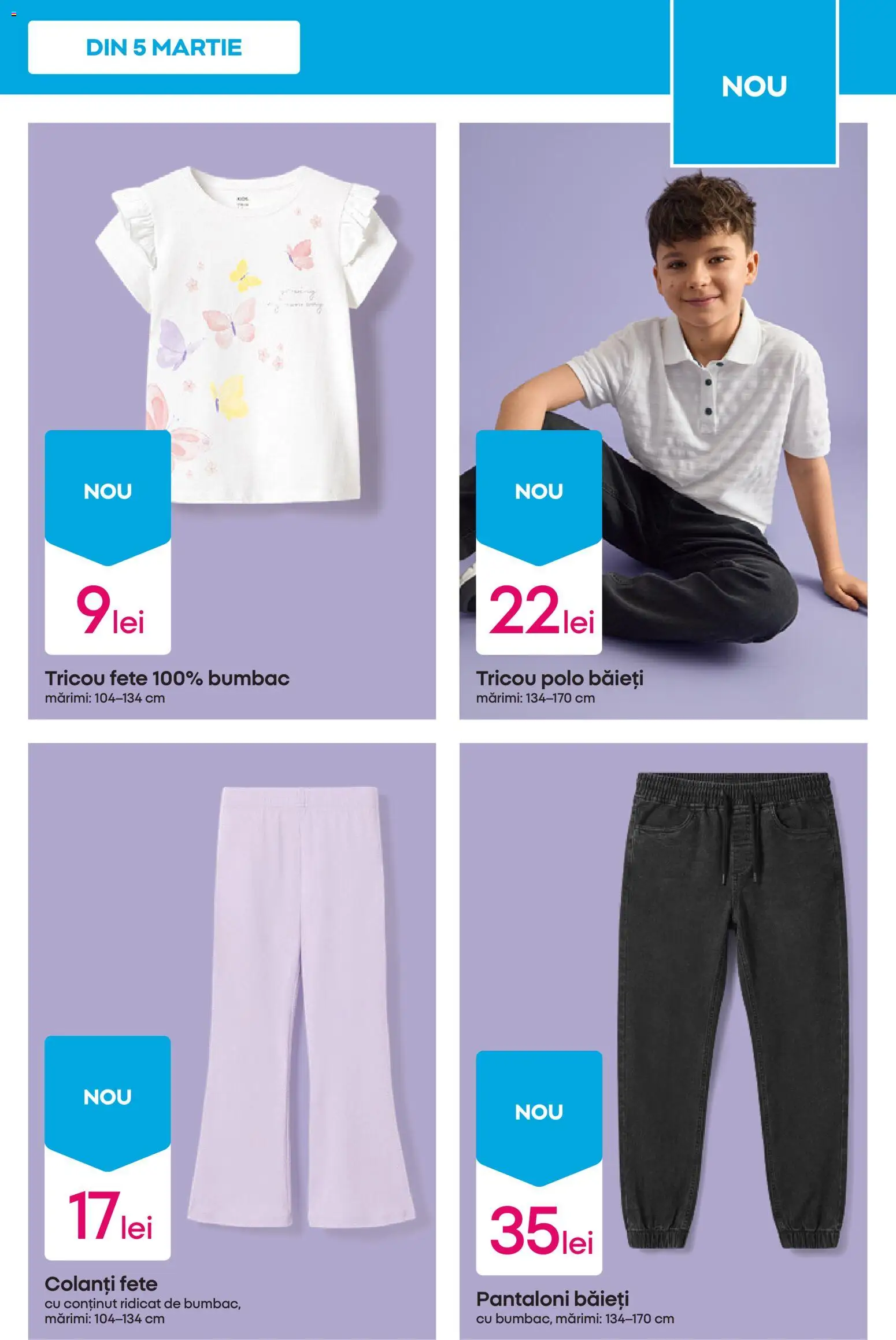 Noul catalog Pepco – valabil de la 05.03.2026 | Pagină: 7 | Produse: Tricou, Pantaloni, Colanți