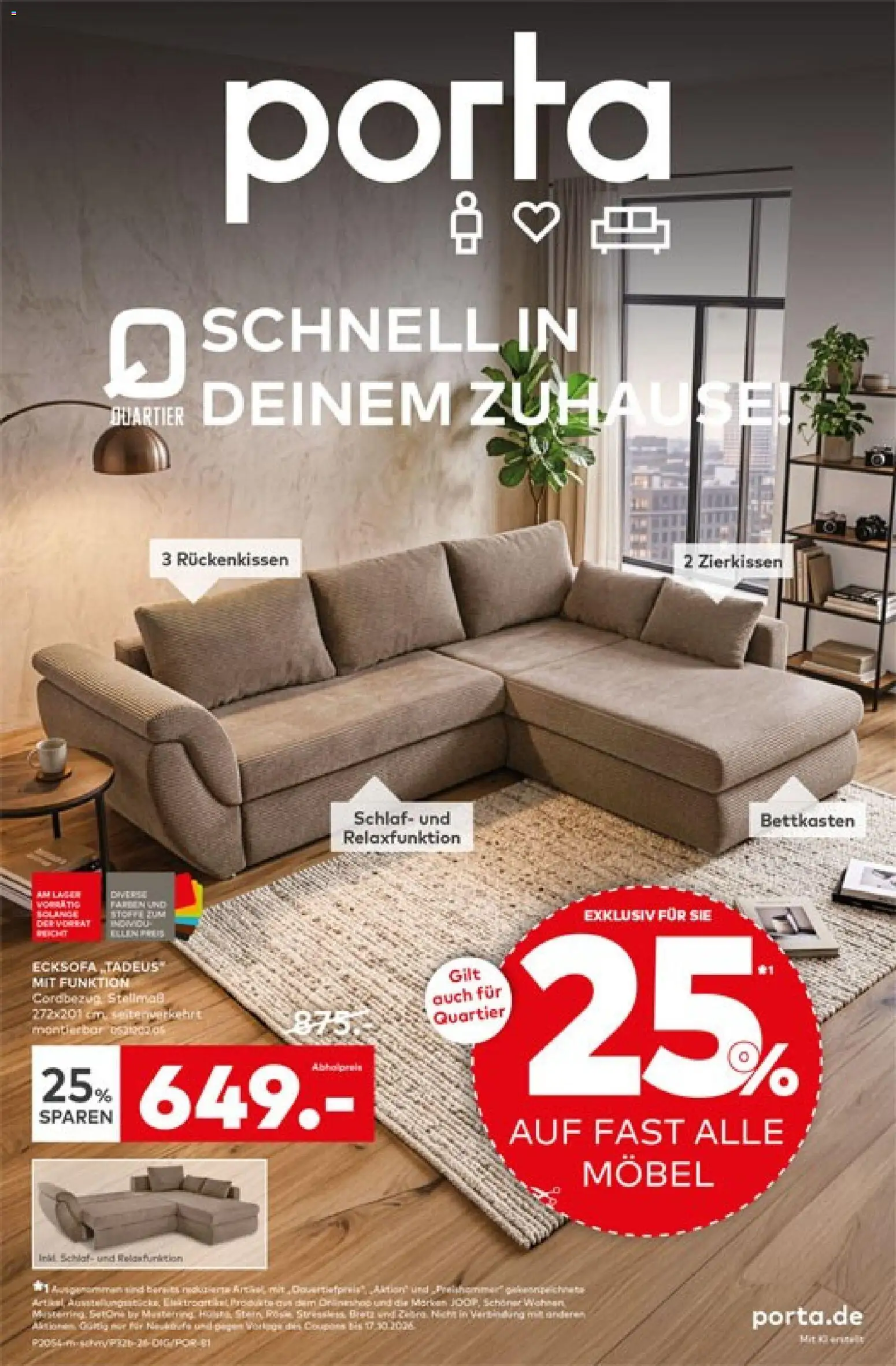 Porta! Prospekt Schnell in deinem Zuhause – gültig ab 04.10.2026 | Seite: 1